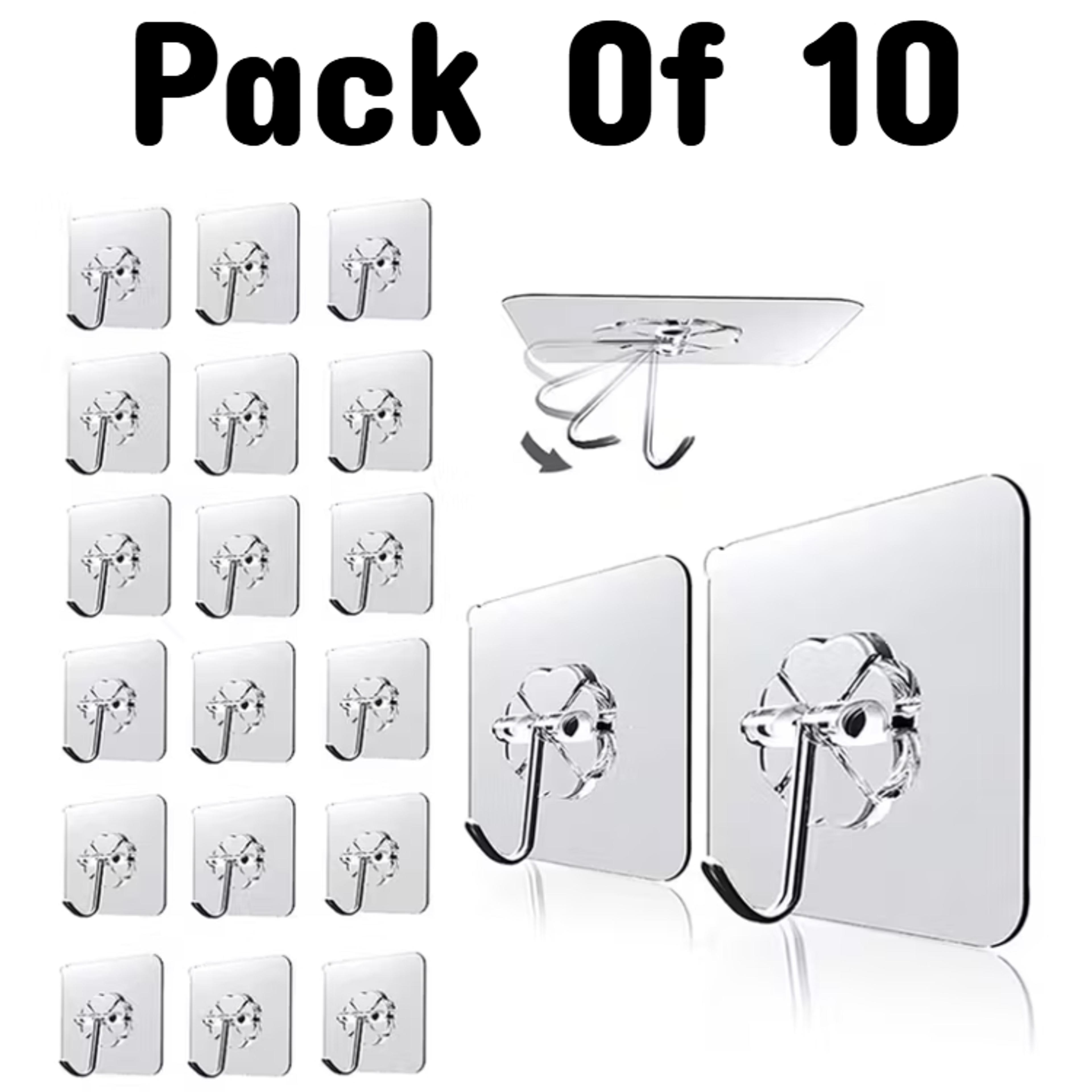 Clear Stick‑On Wall Hooks - Thumbnail 1