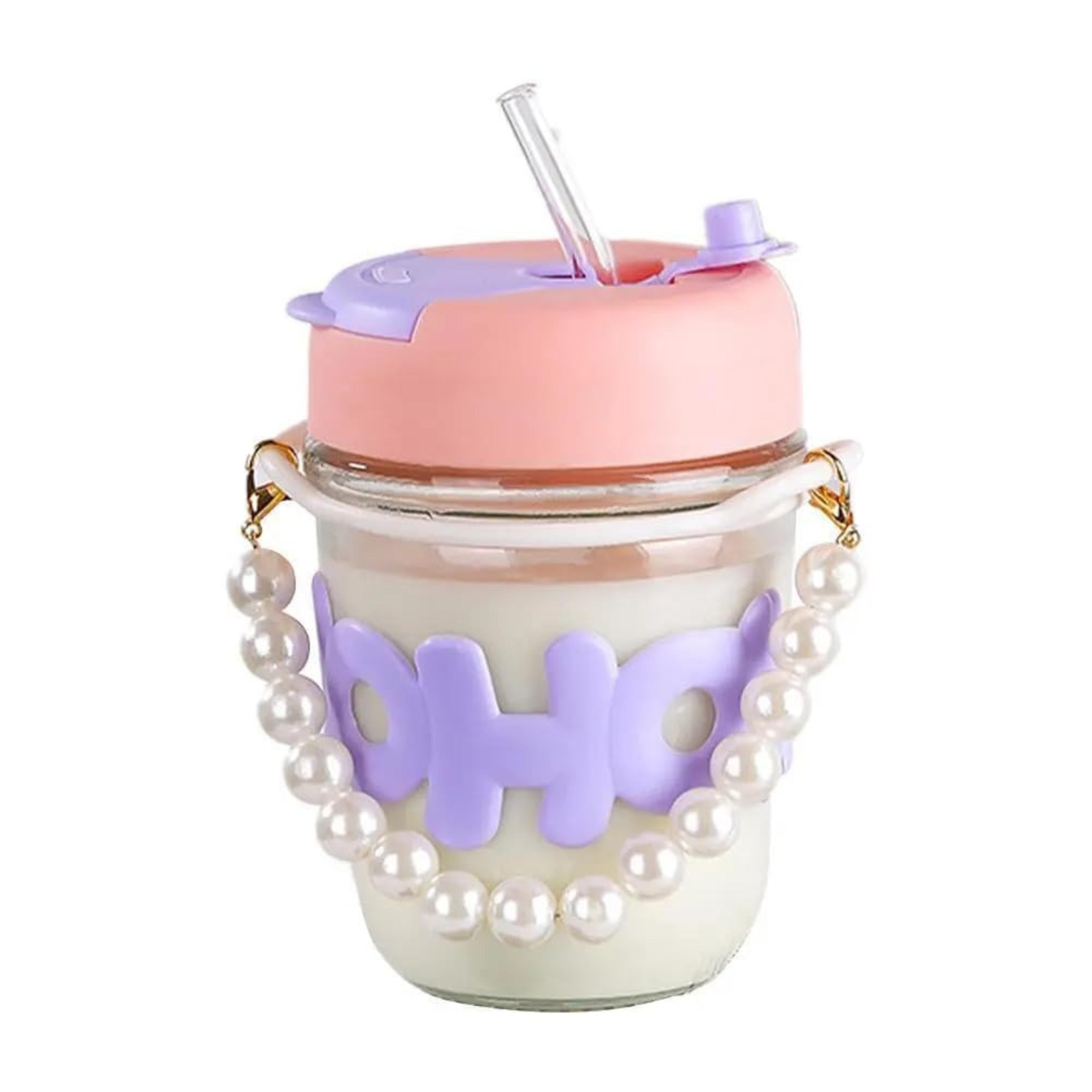 Pearl-Handled Glass Water Bottle - Thumbnail 4