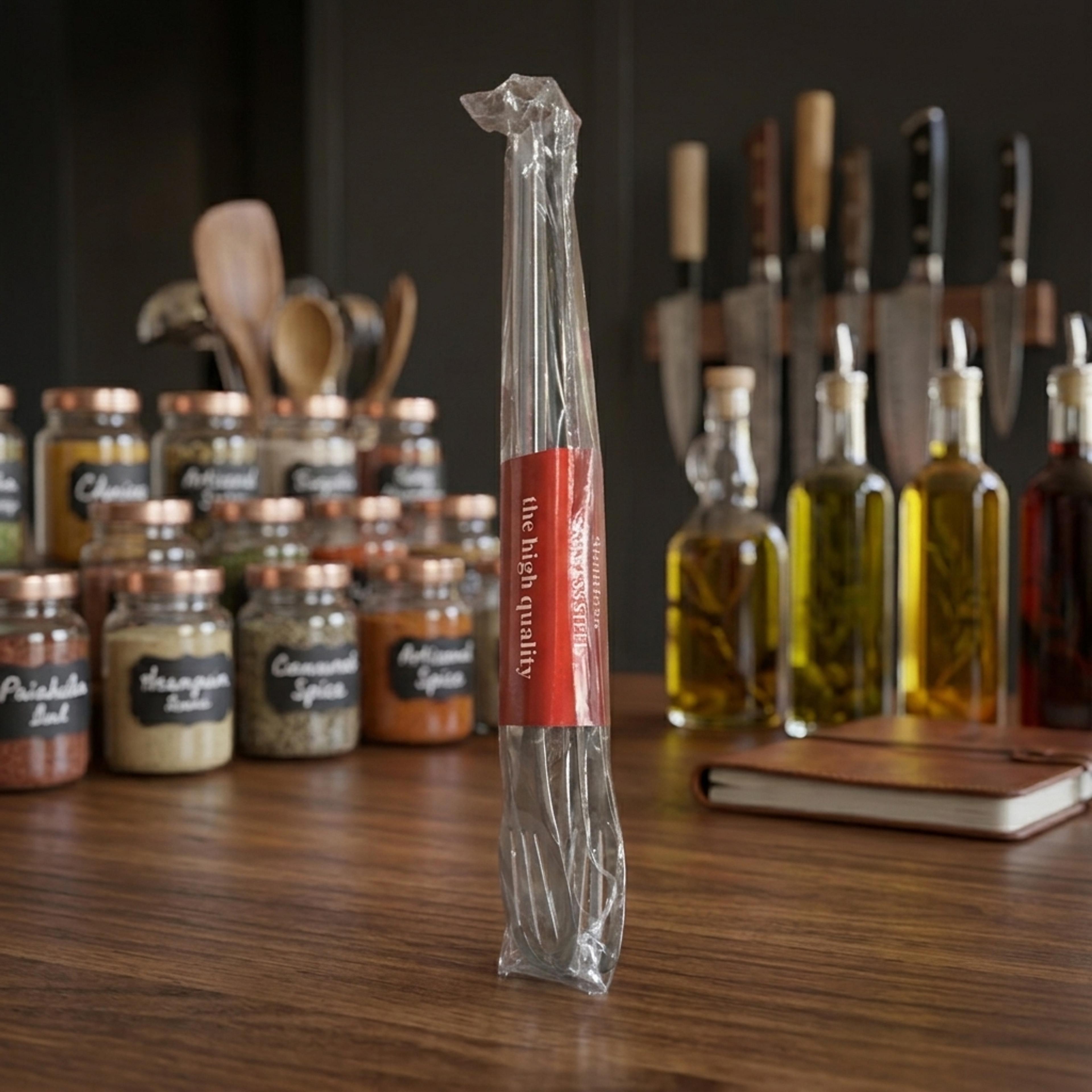 XL Stainless Steel Kitchen Tongs - Thumbnail 2