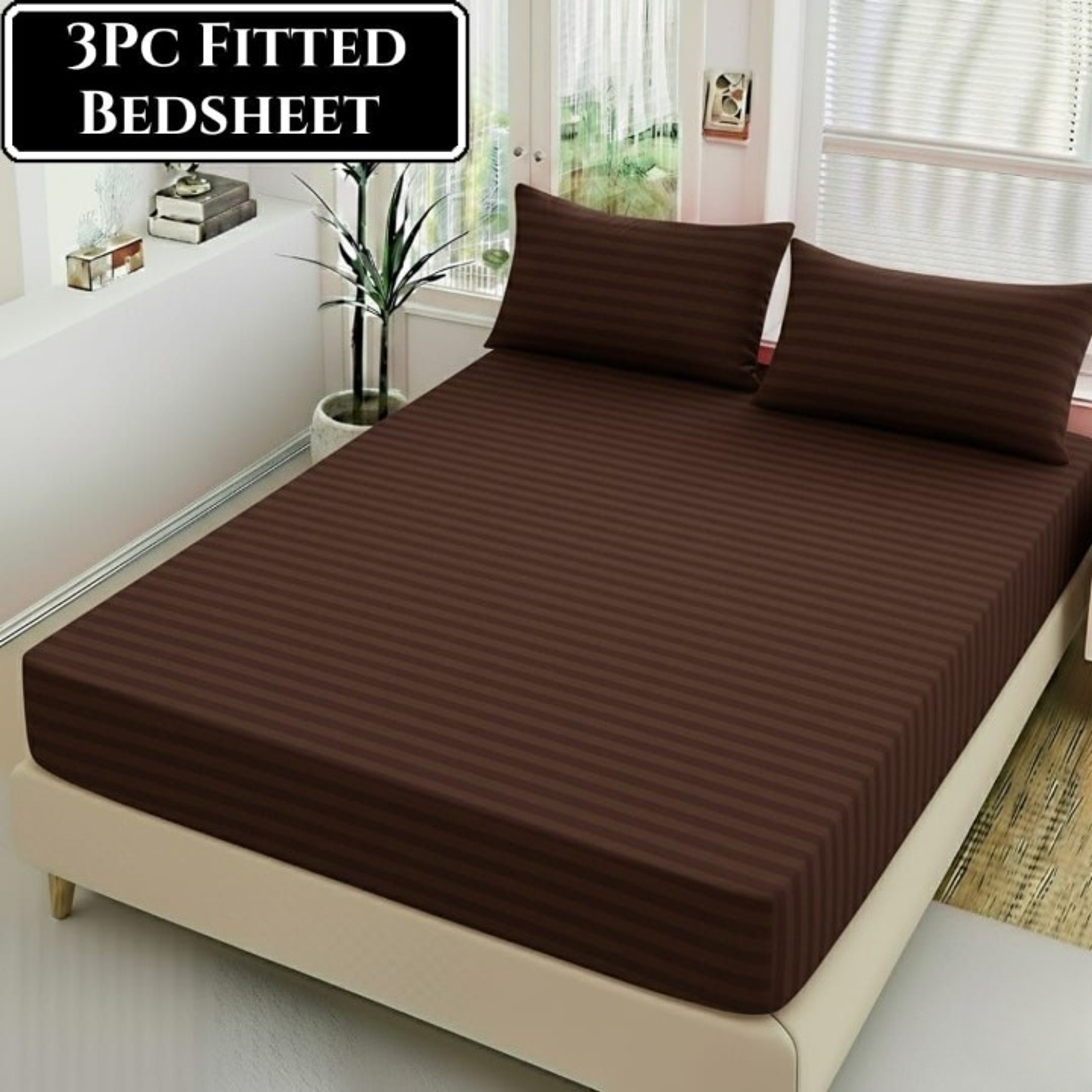 Striped Satin Sheet Set - Thumbnail 5
