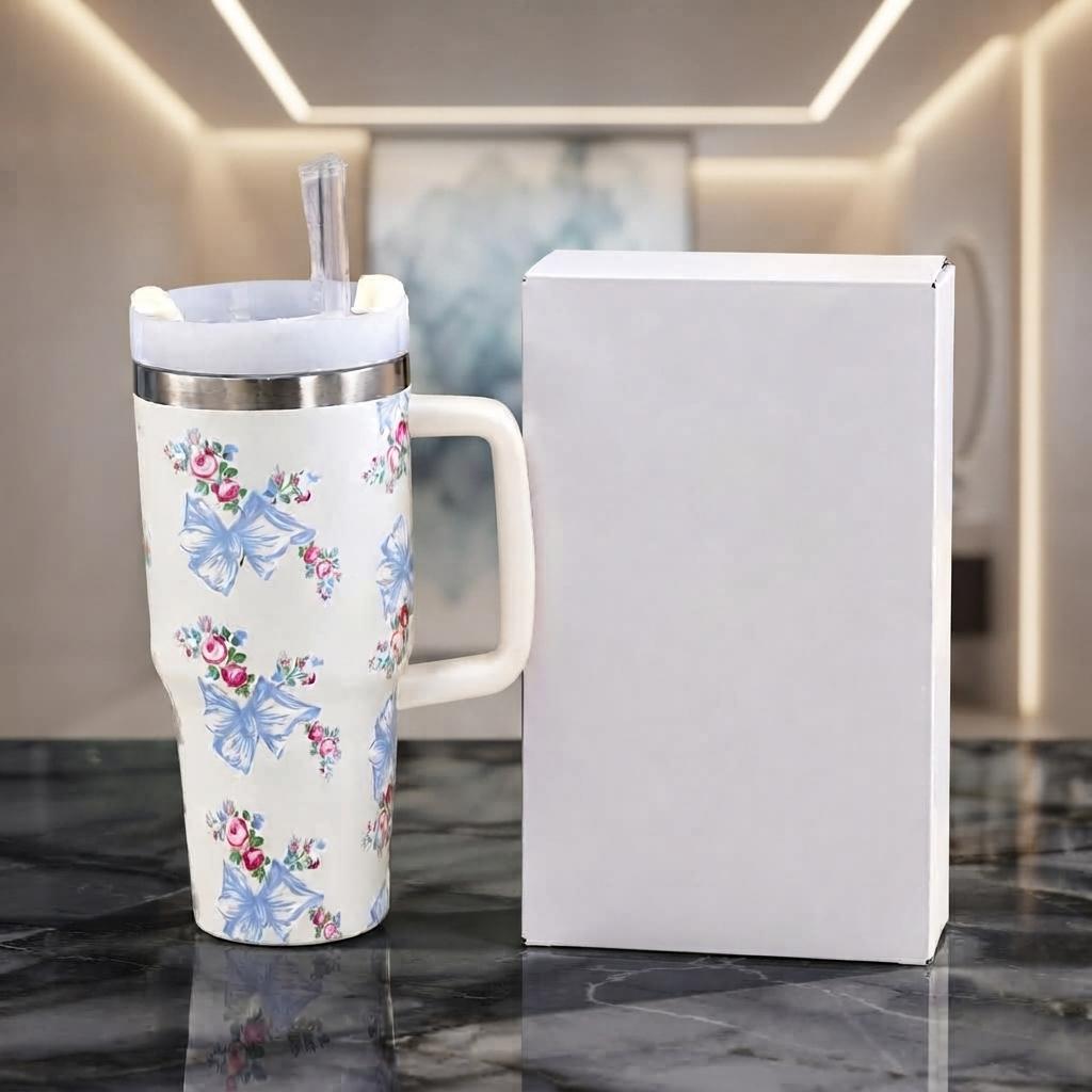 Stanley-Style Floral Tumbler - Image 1