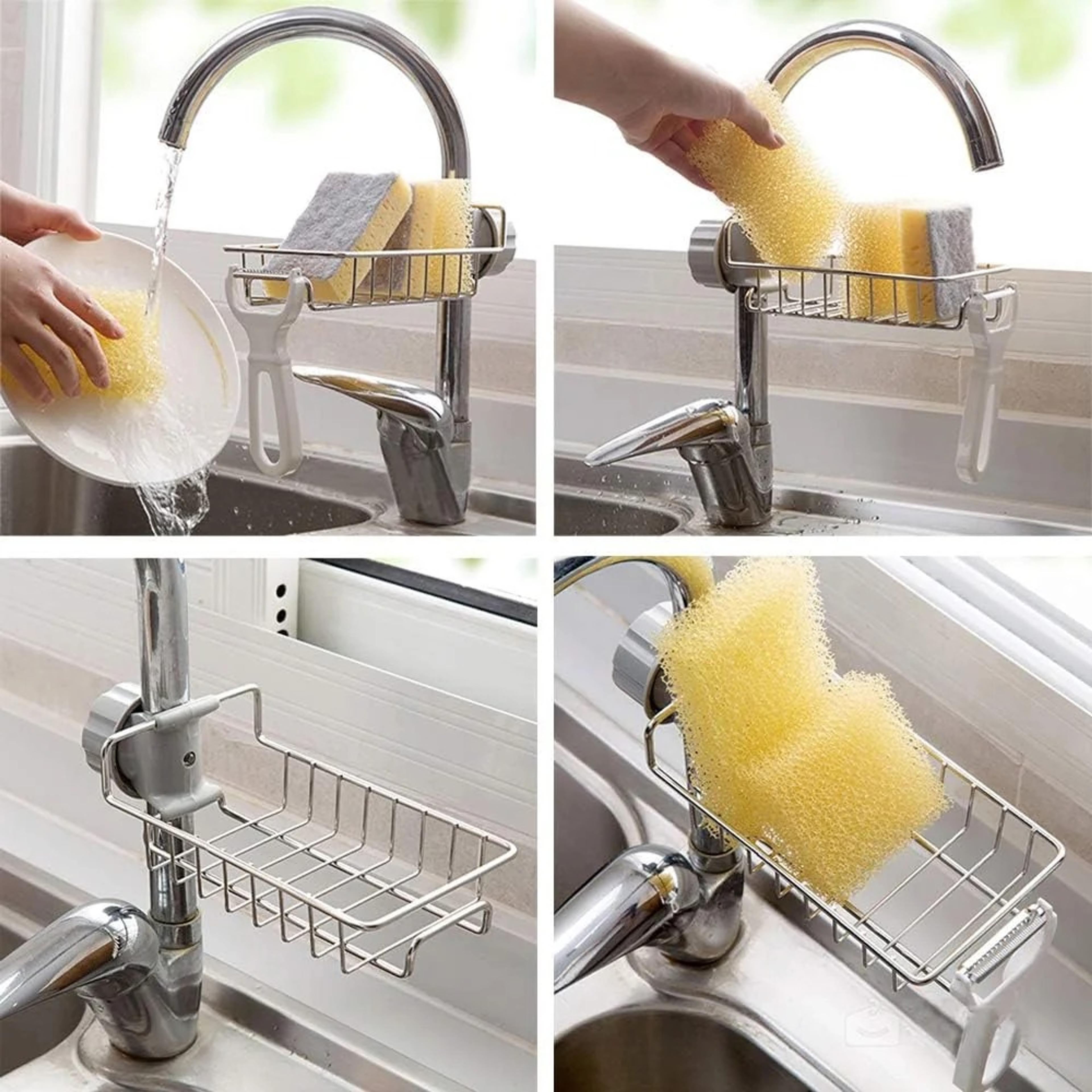 Stainless Steel Sink Faucet Rack - Thumbnail 2