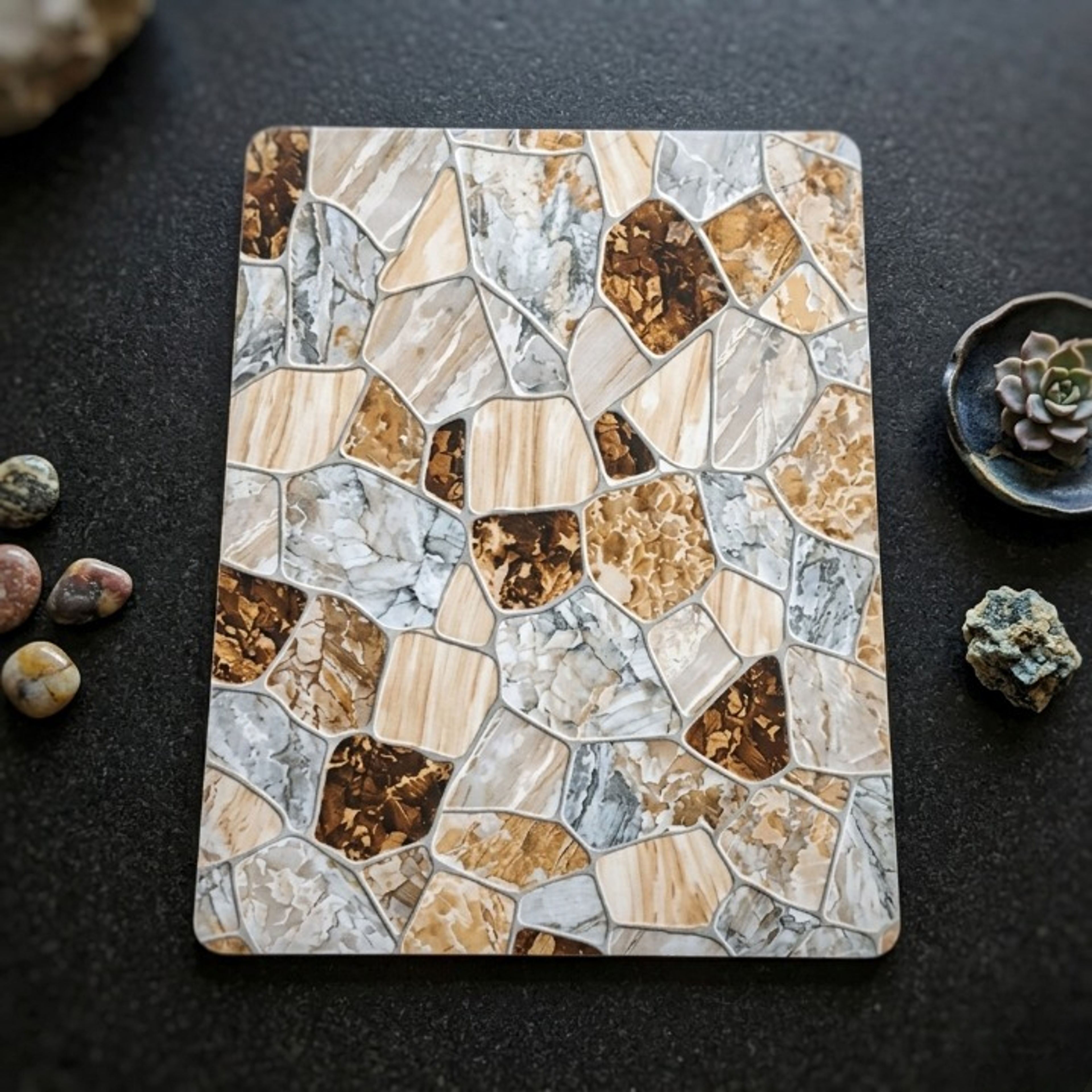 Quick-Dry Marble Bathroom Mat