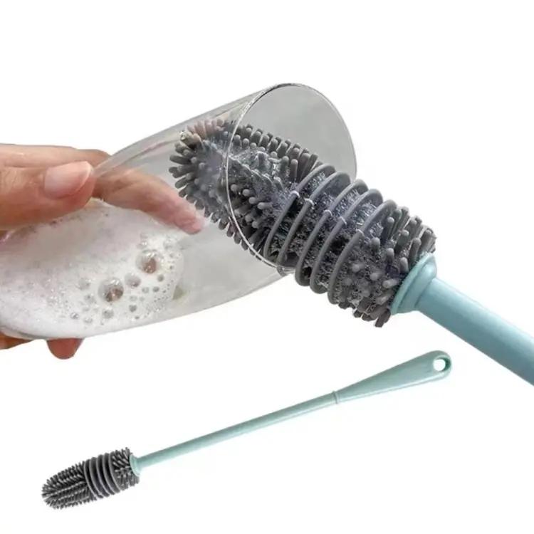 Silicone Bottle Brush with Long Handle - Image 1
