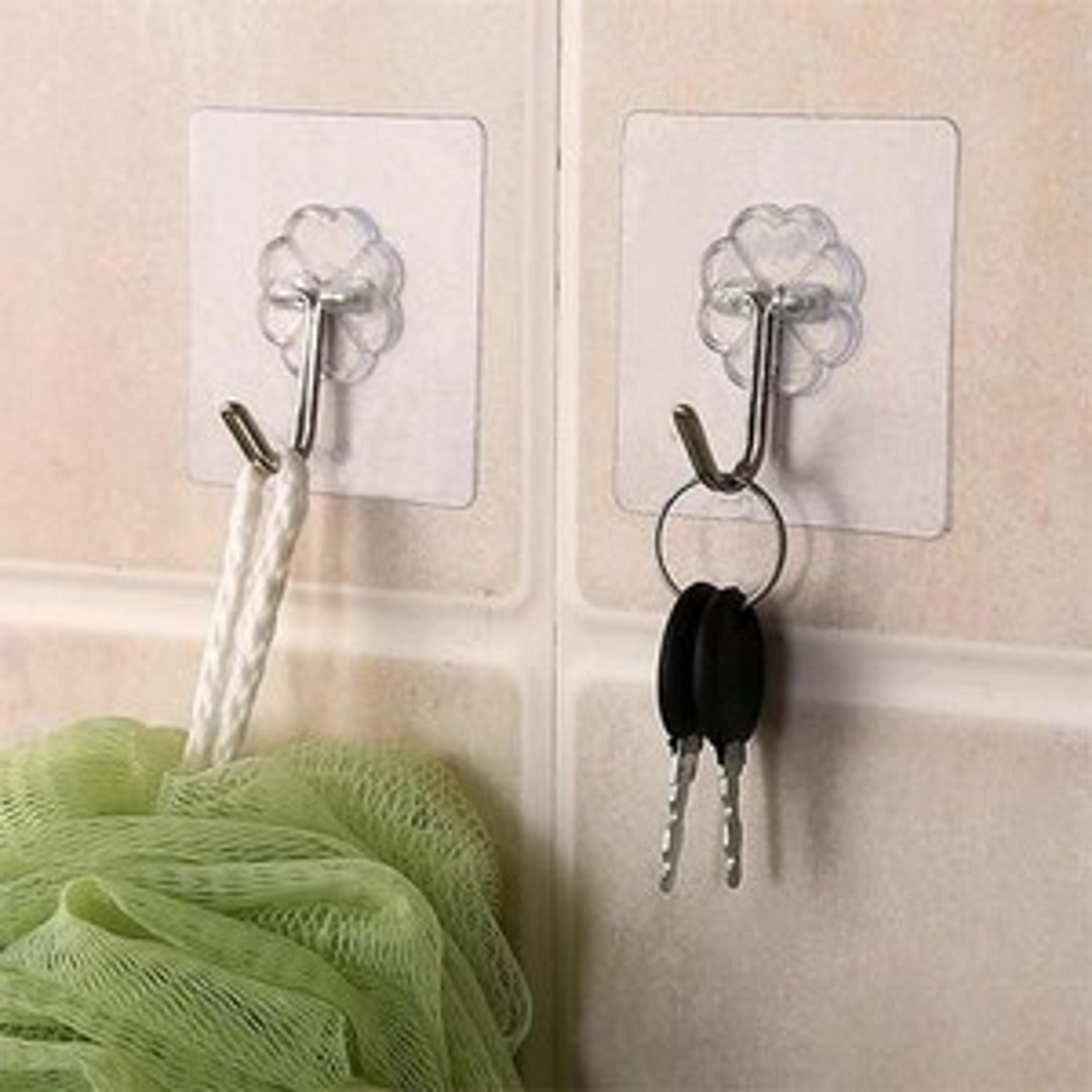 Clear Stick‑On Wall Hooks - Thumbnail 2