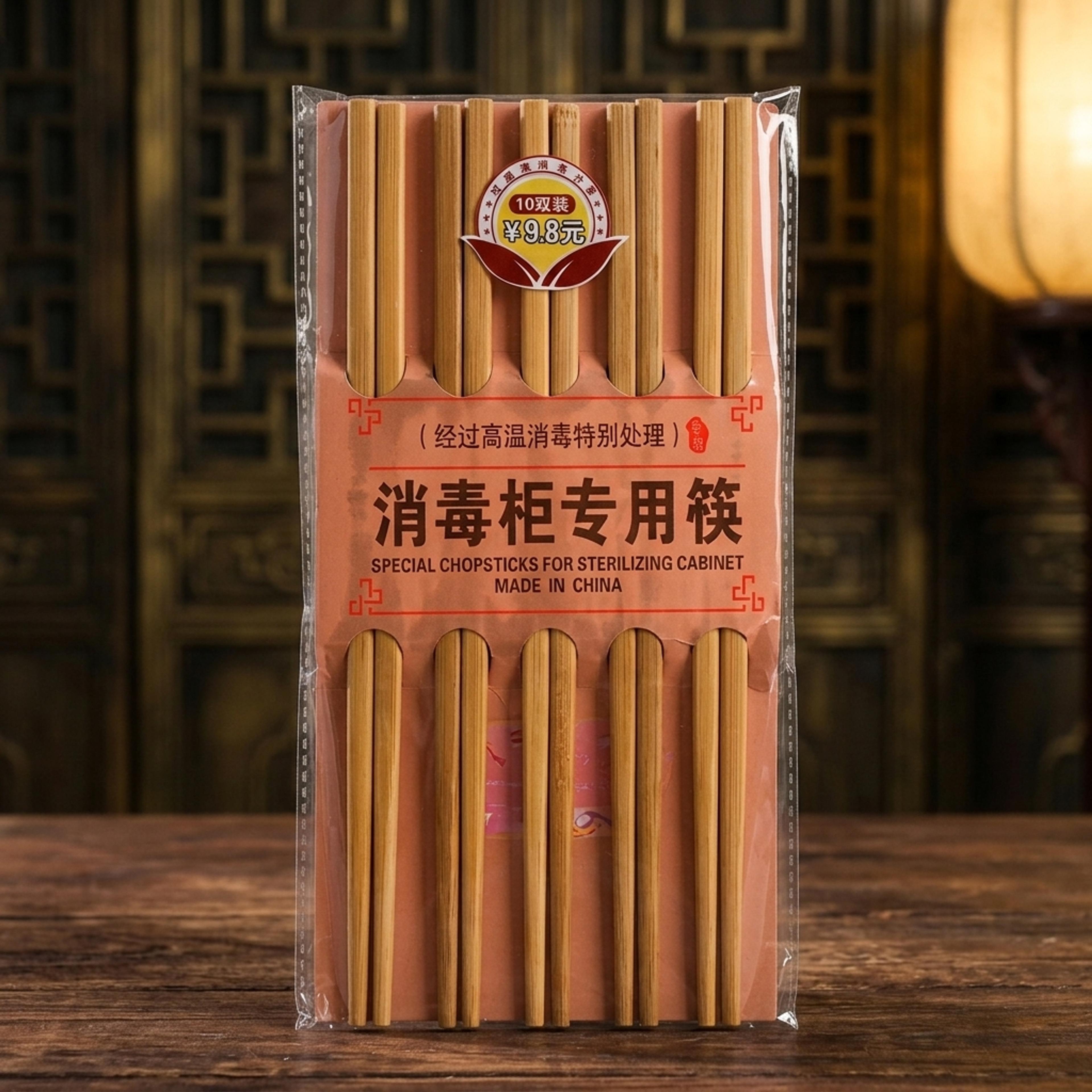 10 Pack Wooden Chopsticks - Thumbnail 2