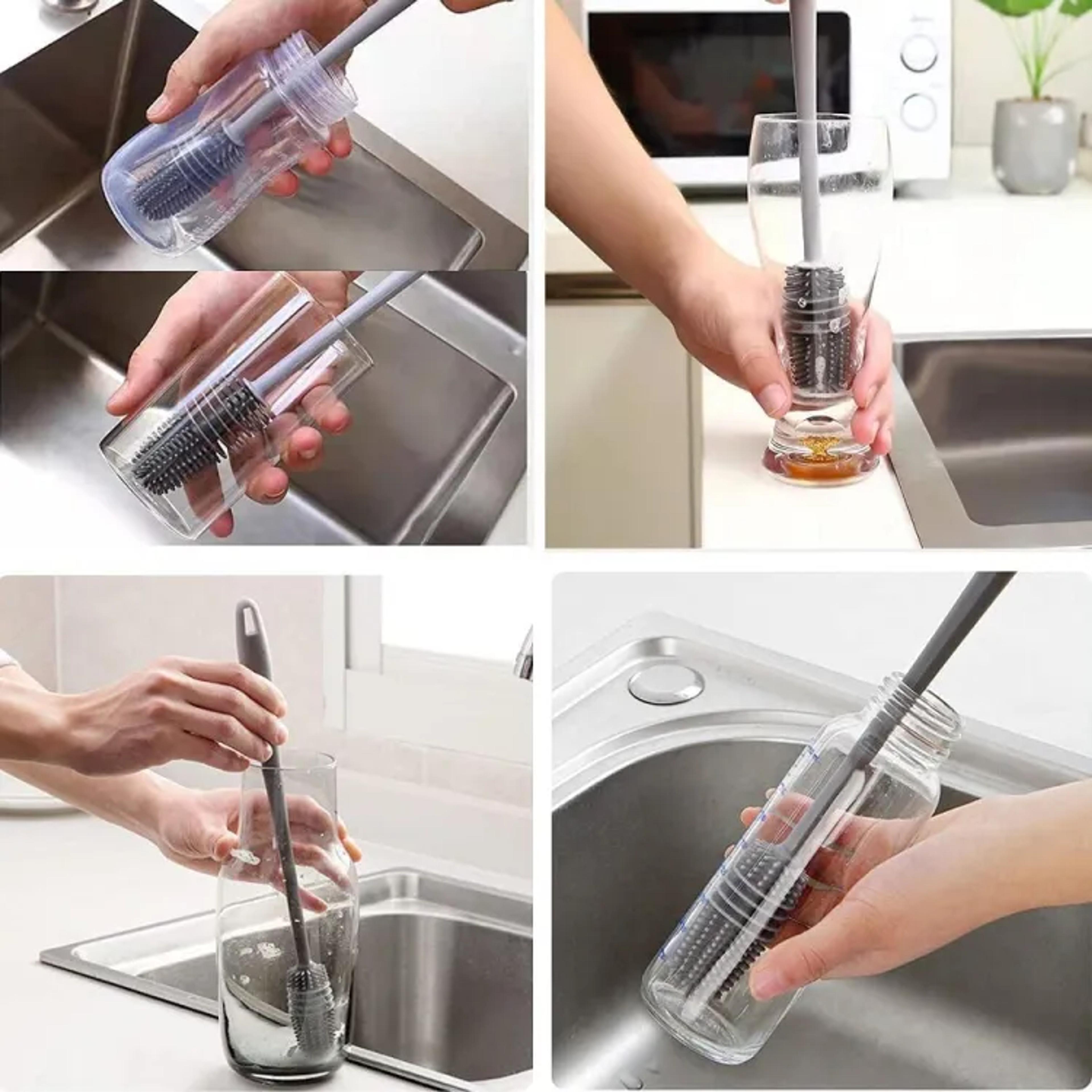 Silicone Bottle Brush with Long Handle - Thumbnail 5