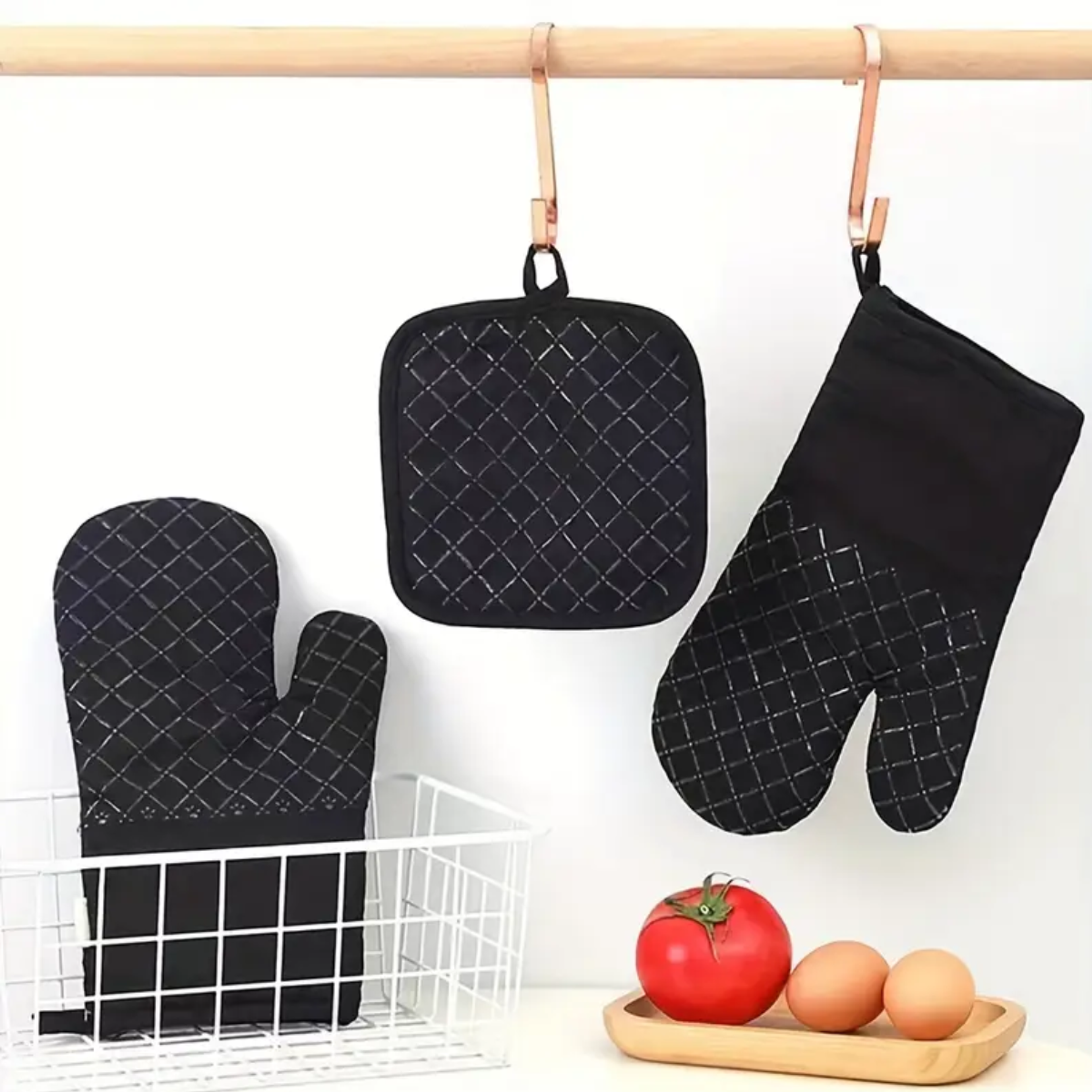 Heat Resistant Oven Mitt Gloves - Thumbnail 3