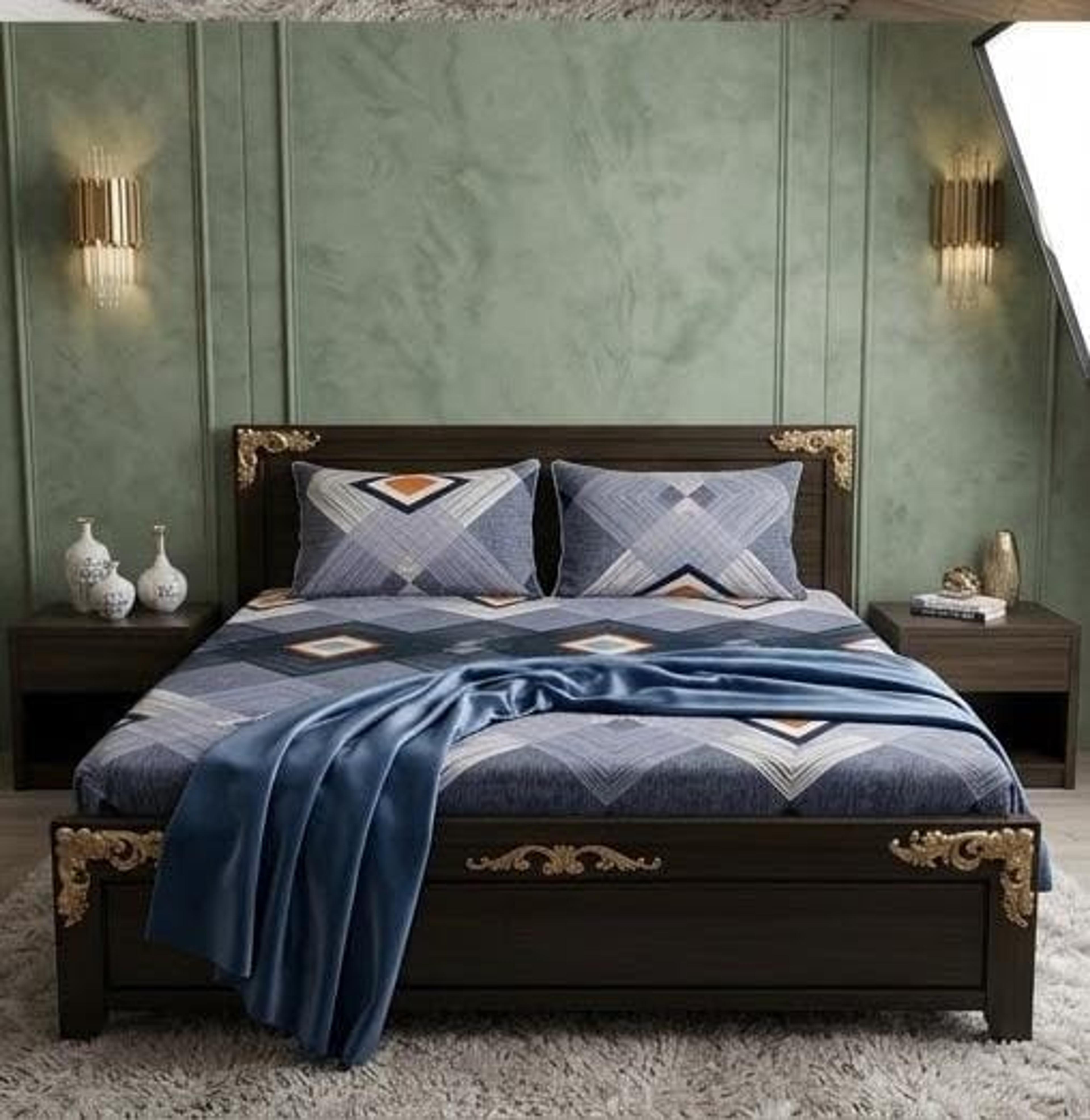 Slate Chevron Bedsheet Set - Thumbnail 2
