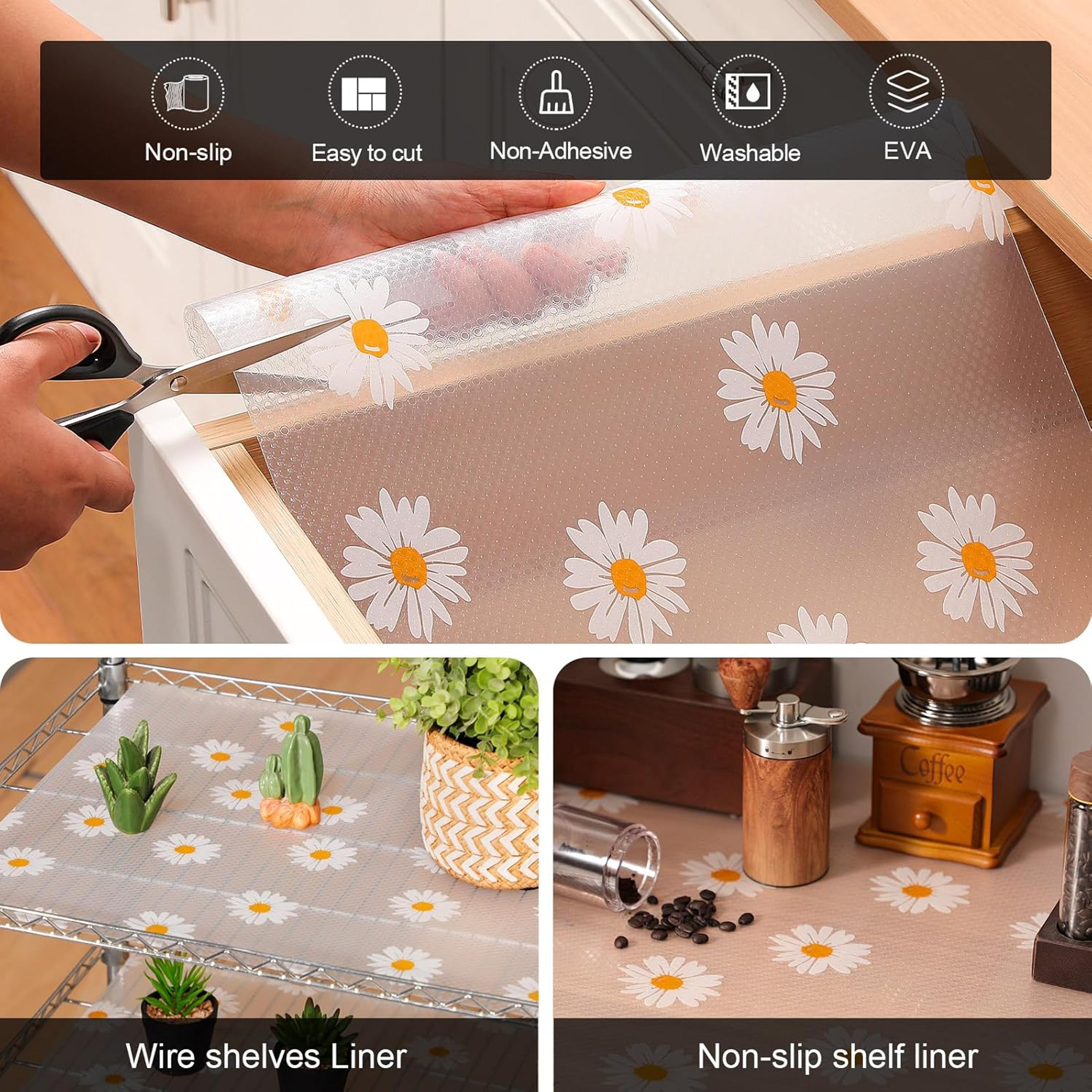 Daisy Print Drawer Liner Roll - Thumbnail 2