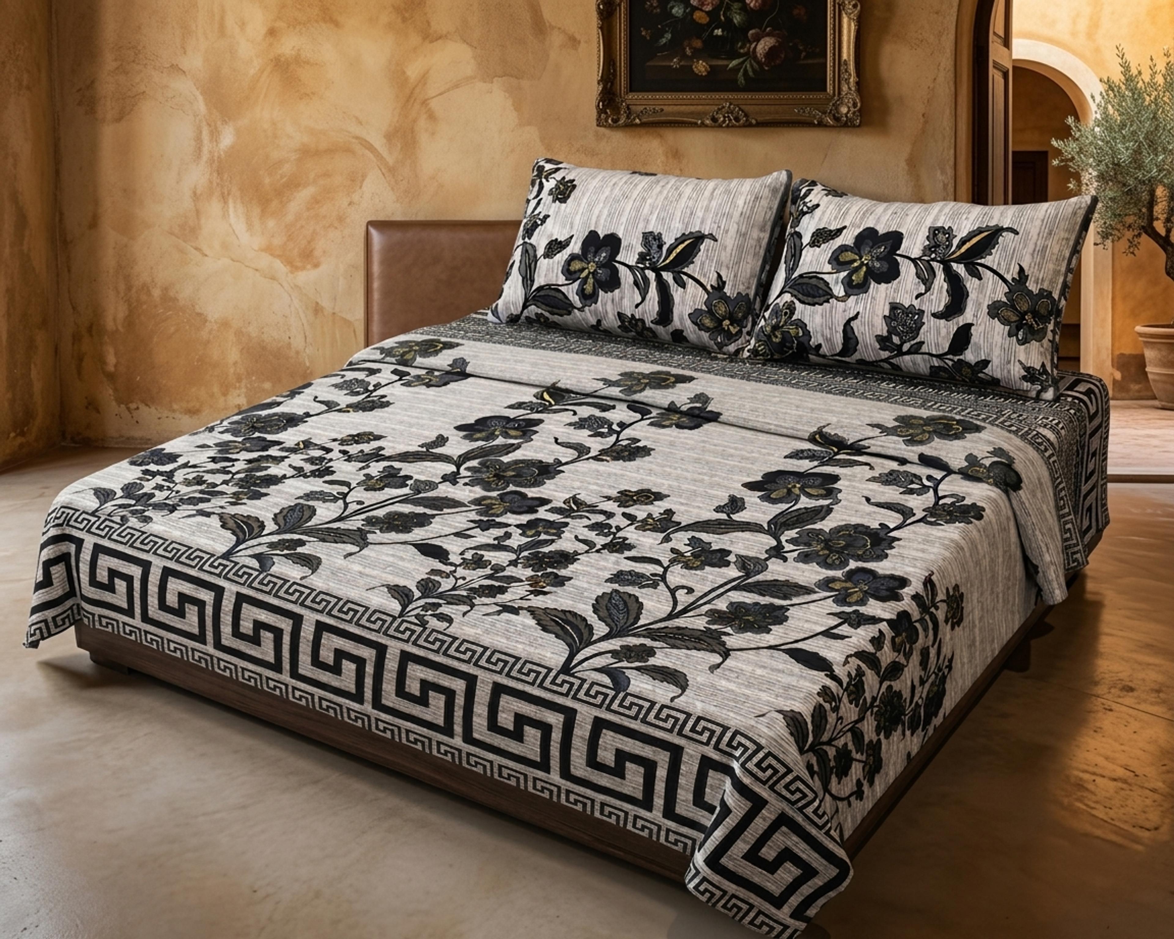 Crystal Cotton Bedsheet & Pillow Set - Thumbnail 3