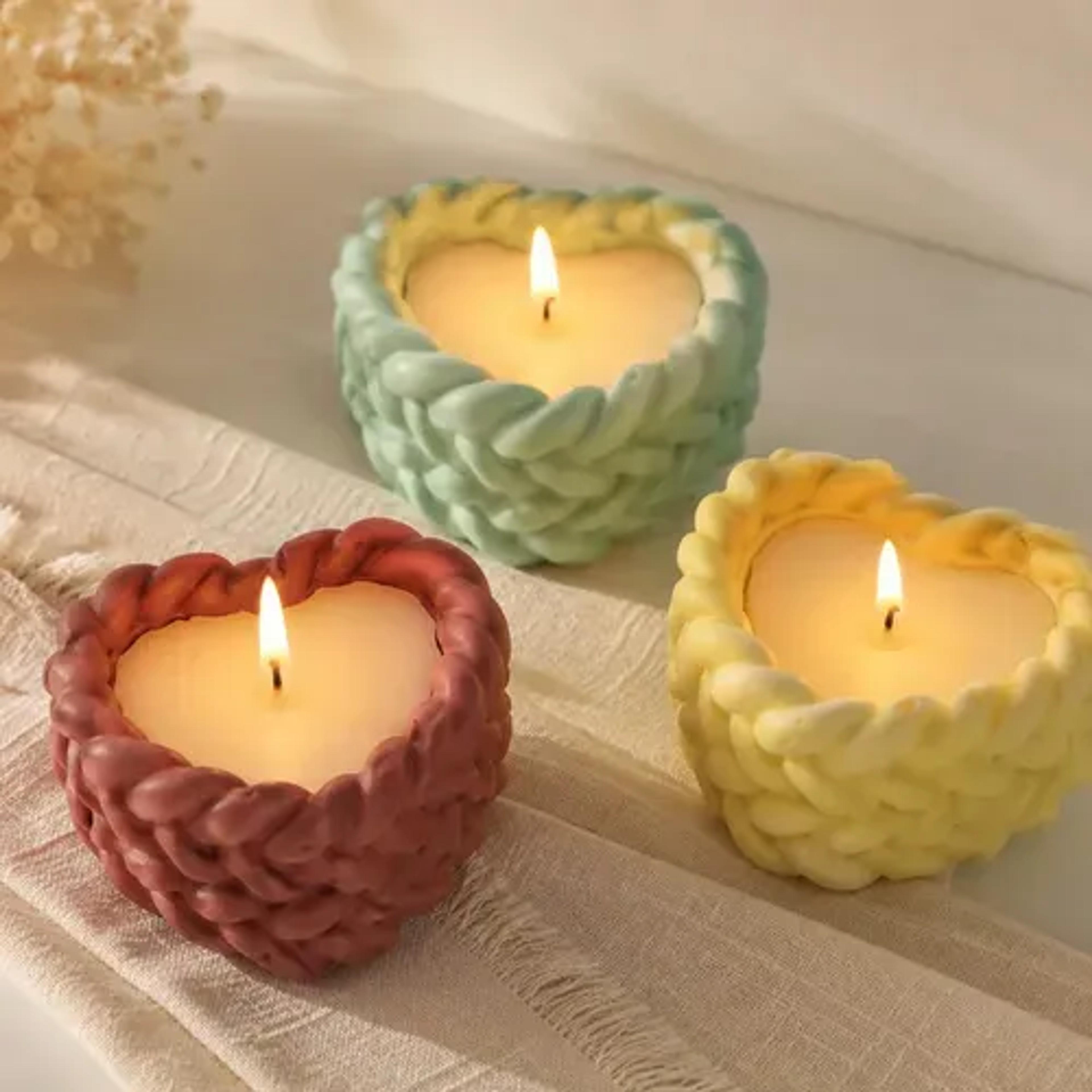 Floral Heart Tealight Set - Thumbnail 3