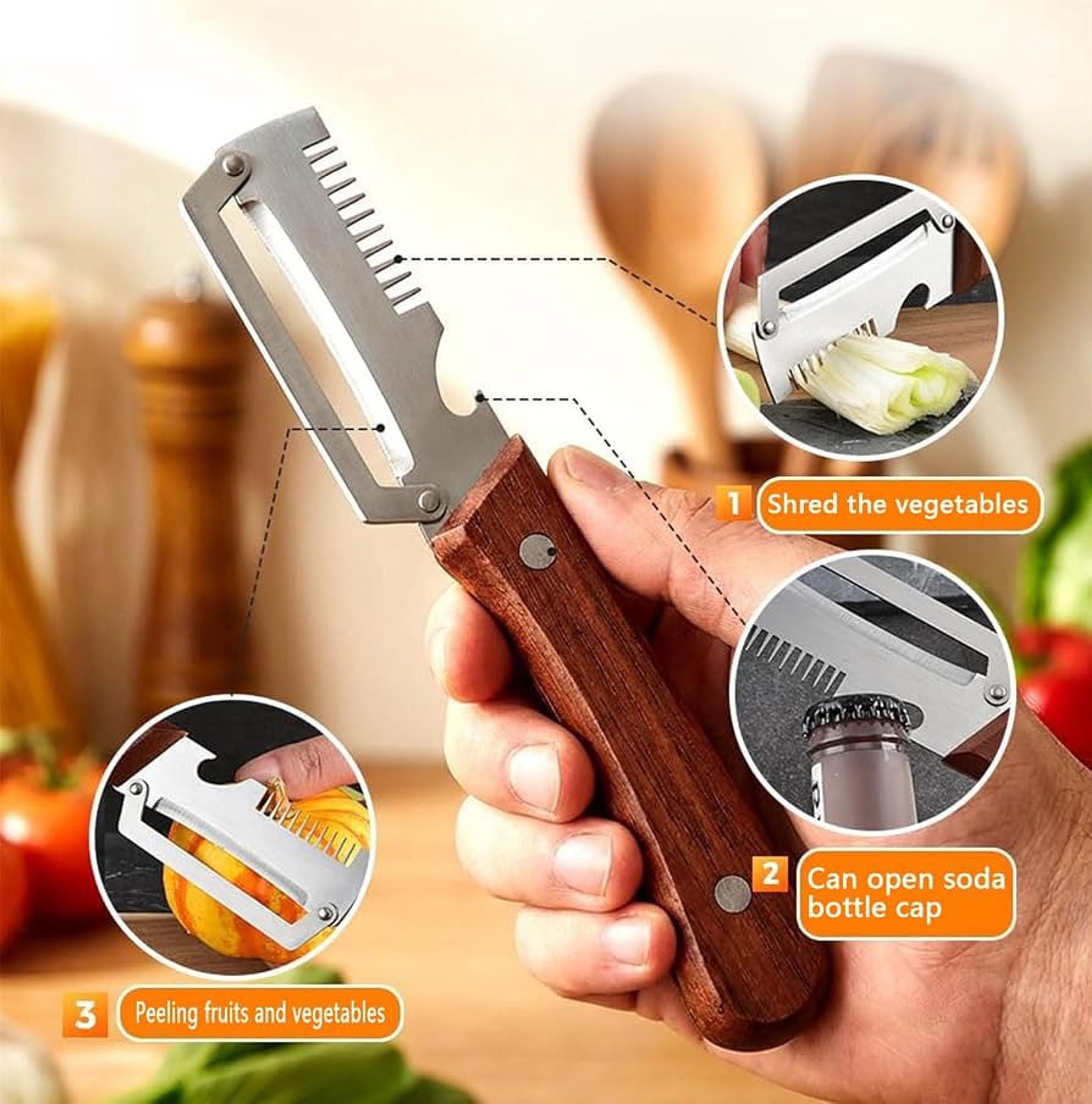 Multipurpose Peeler Knife With Bottle Opener - Thumbnail 1