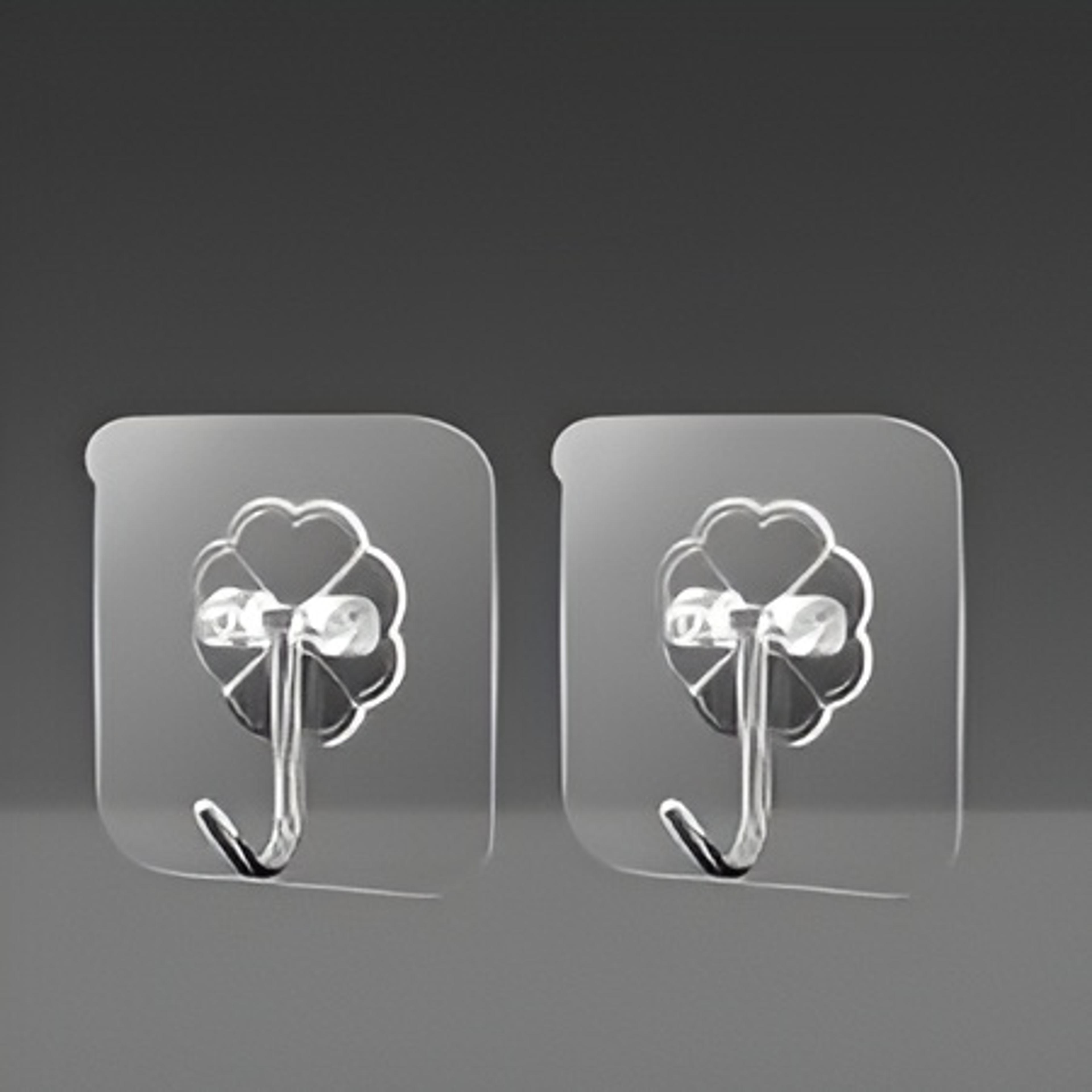 Transparent Self-Adhesive Wall Hooks - Thumbnail 1