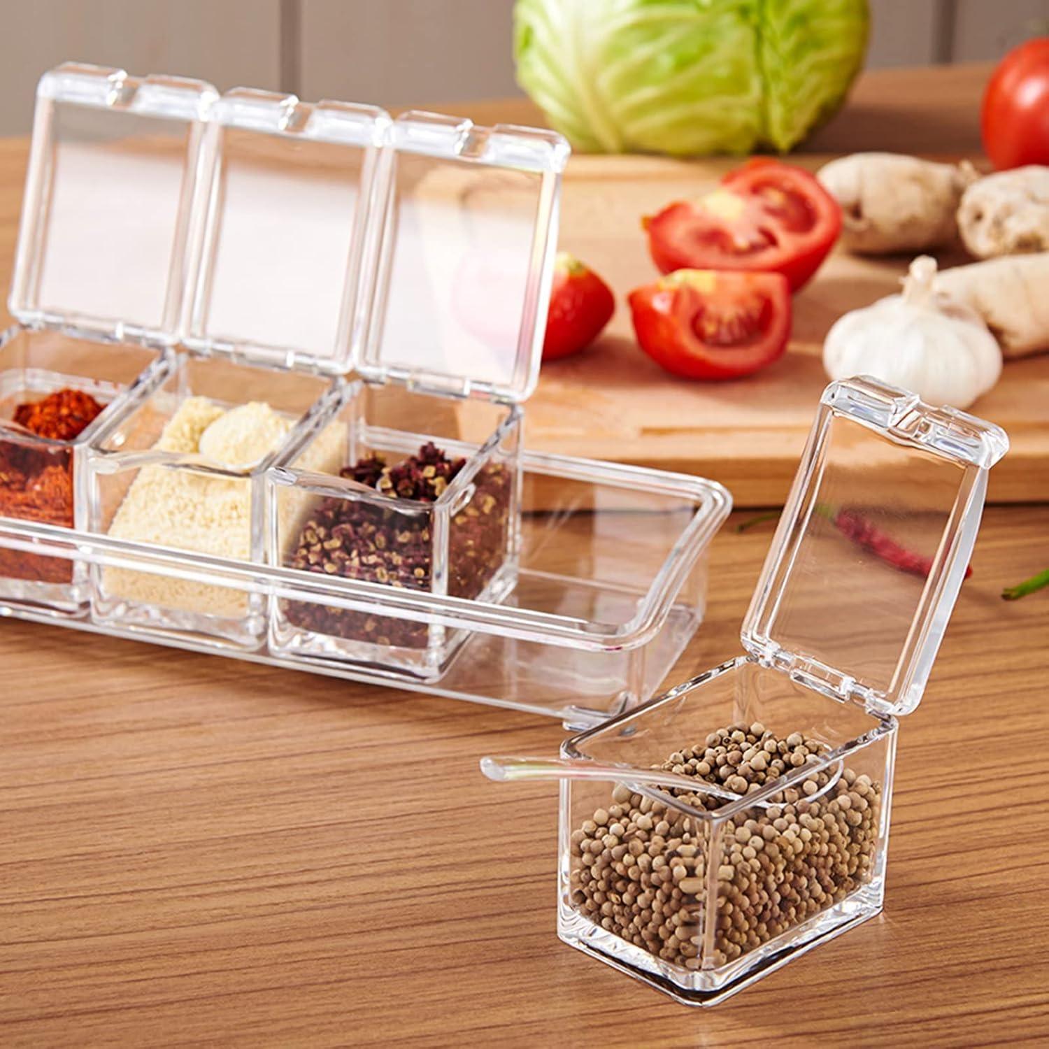 Crystal Spice Box with Spoons - Image 1