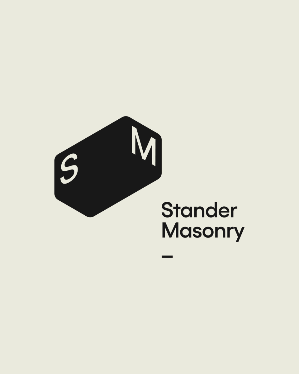 Stander Masonry - Logo Design on Light Background