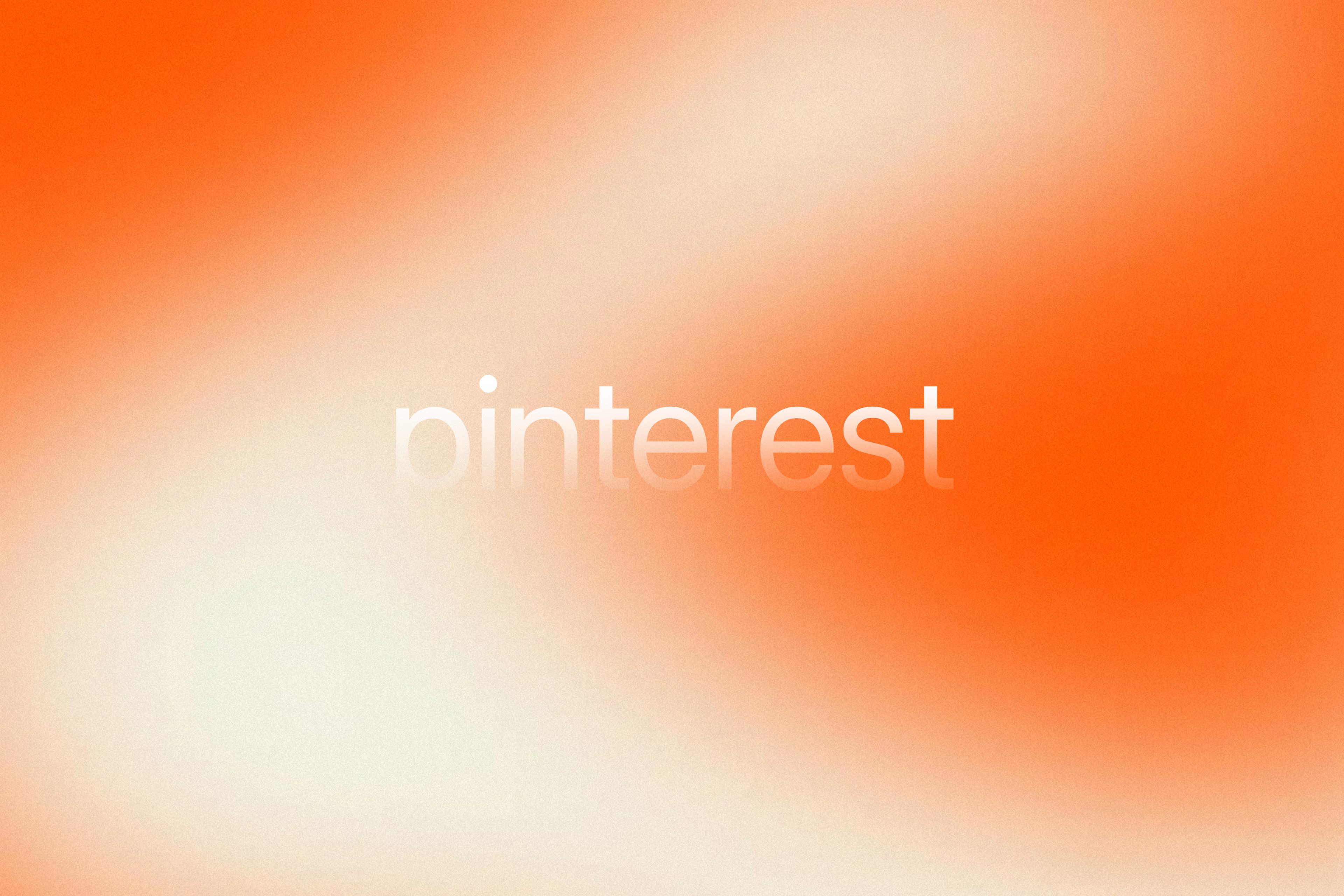 Orange and cream gradient background with the word "Pinterest" representing Pinterest's app launch case study