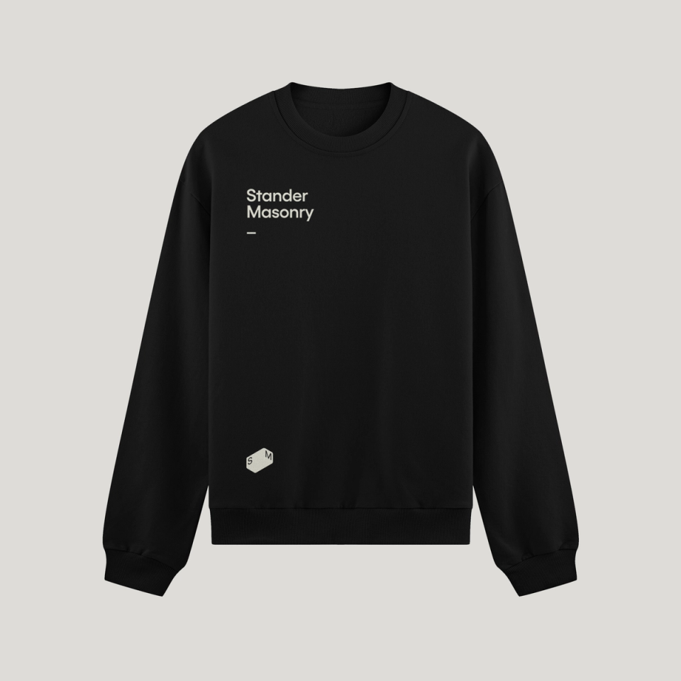 Stander Masonry - Logo on Black Sweater