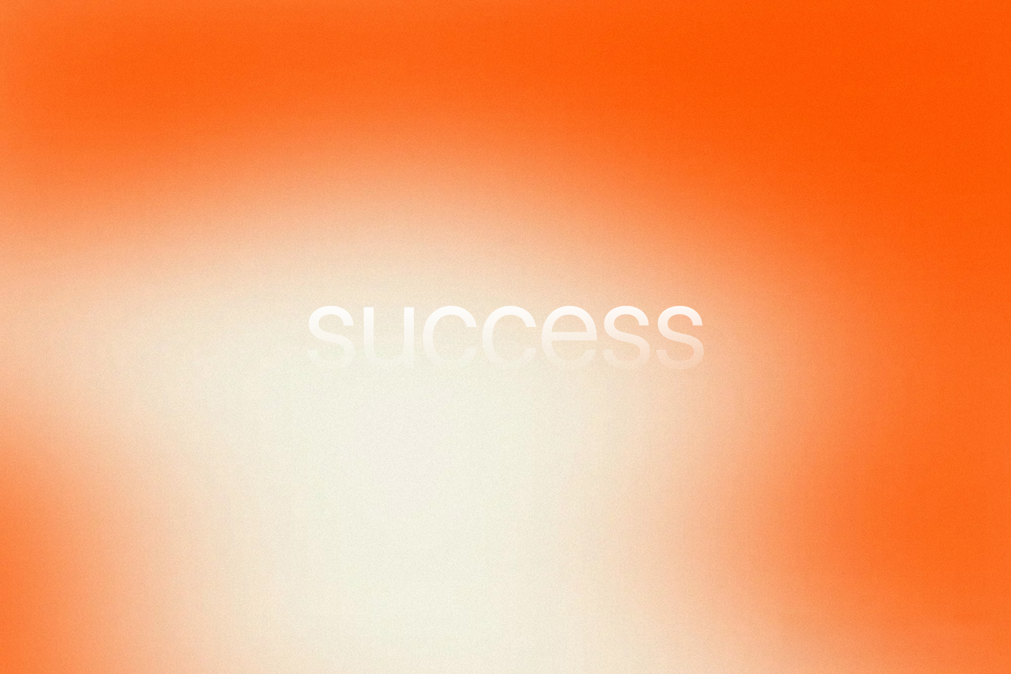 Orange and cream gradient background with the word "success" representing key factors for software project success
