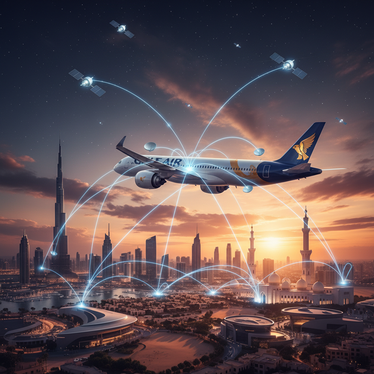 طيران الخليج تطلق إنترنت ستارلينك فائق السرعة على متن الطائرات