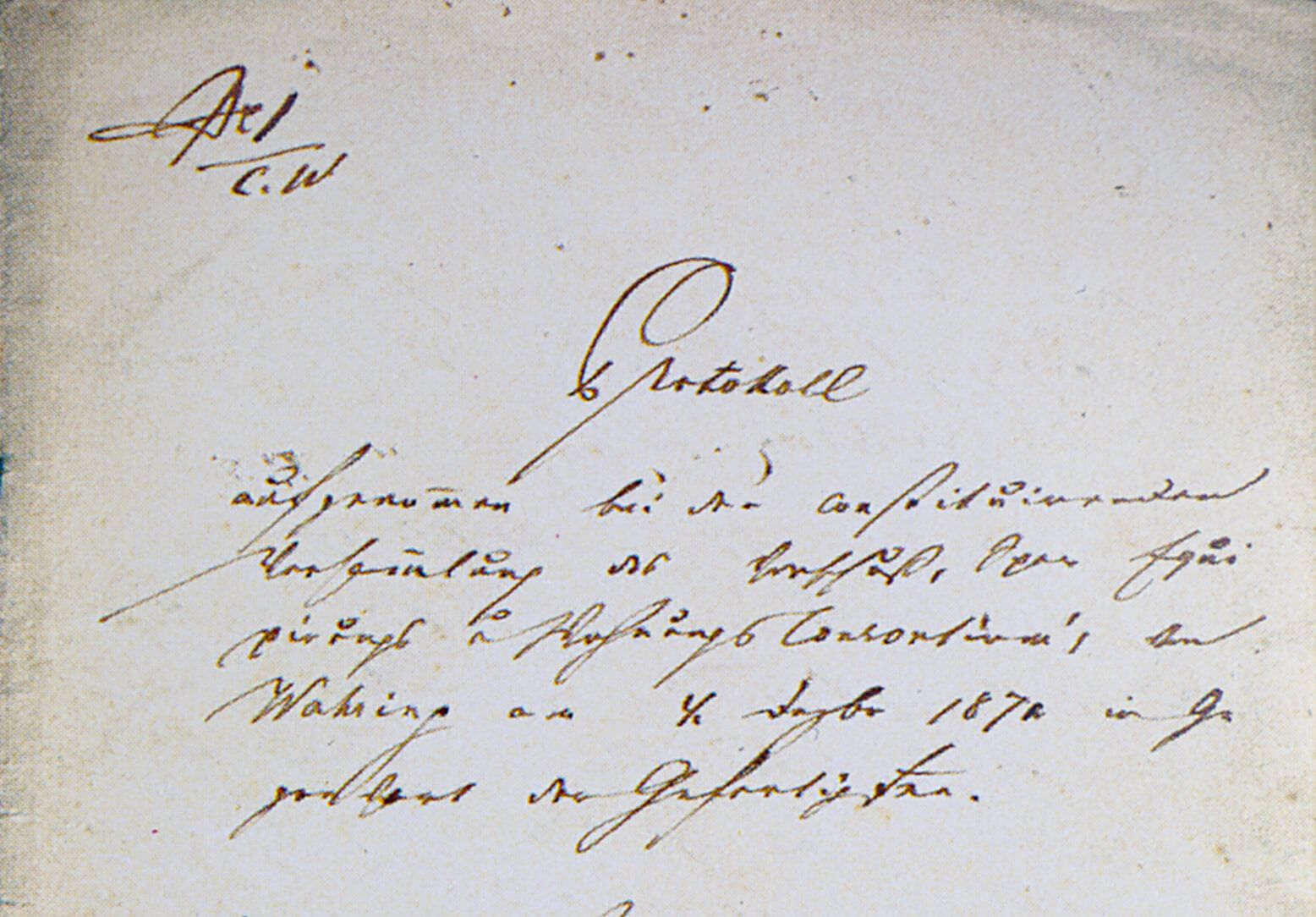 Handschriftliches historisches Dokument