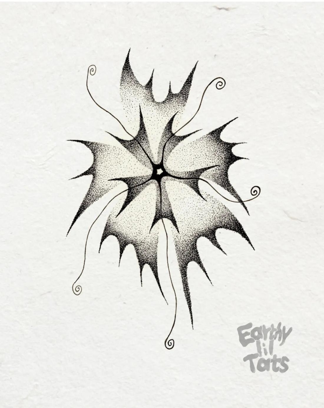 Flash design: Negative Space Flower