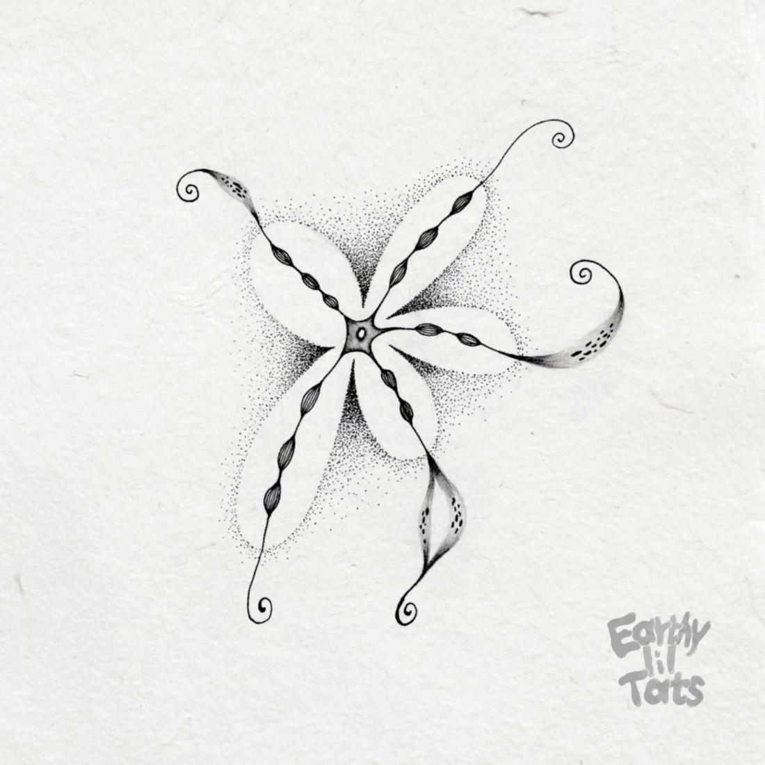 Flash design: Negative Space Flower