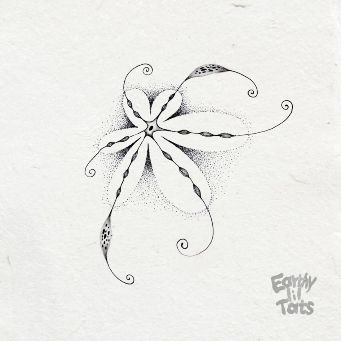 Flash design: Negative Space Flower