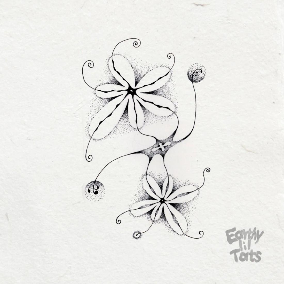 Flash design: Negative Space Flower