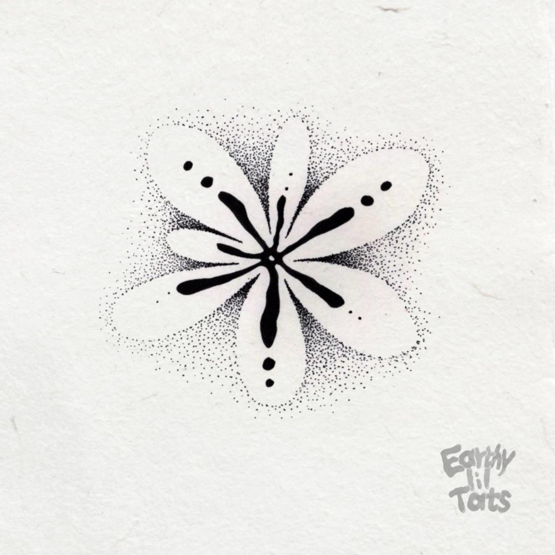 Flash design: Negative Space Flower