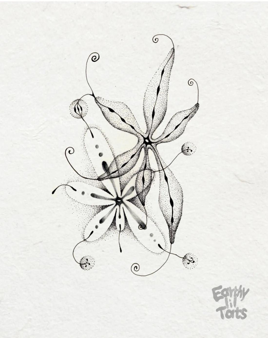 Flash design: Negative Space Flower