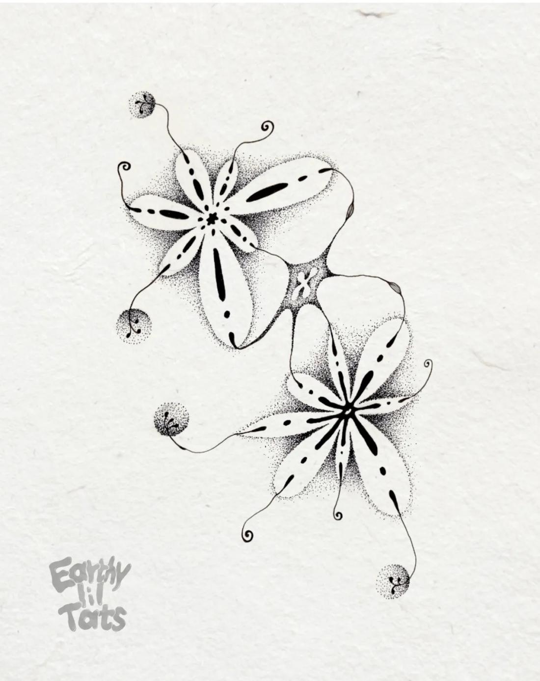 Flash design: Negative Space Flower