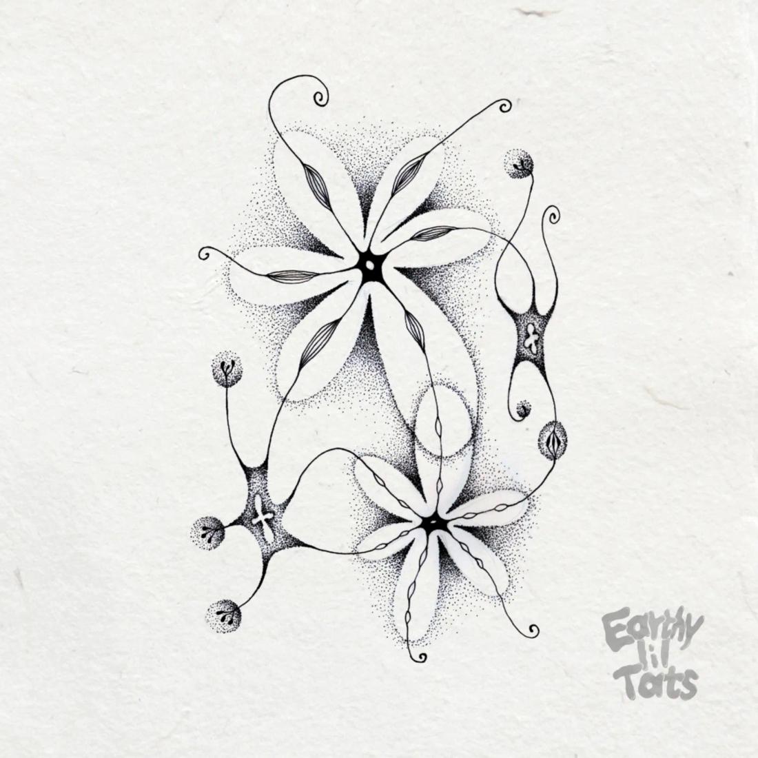 Flash design: Negative Space Flower
