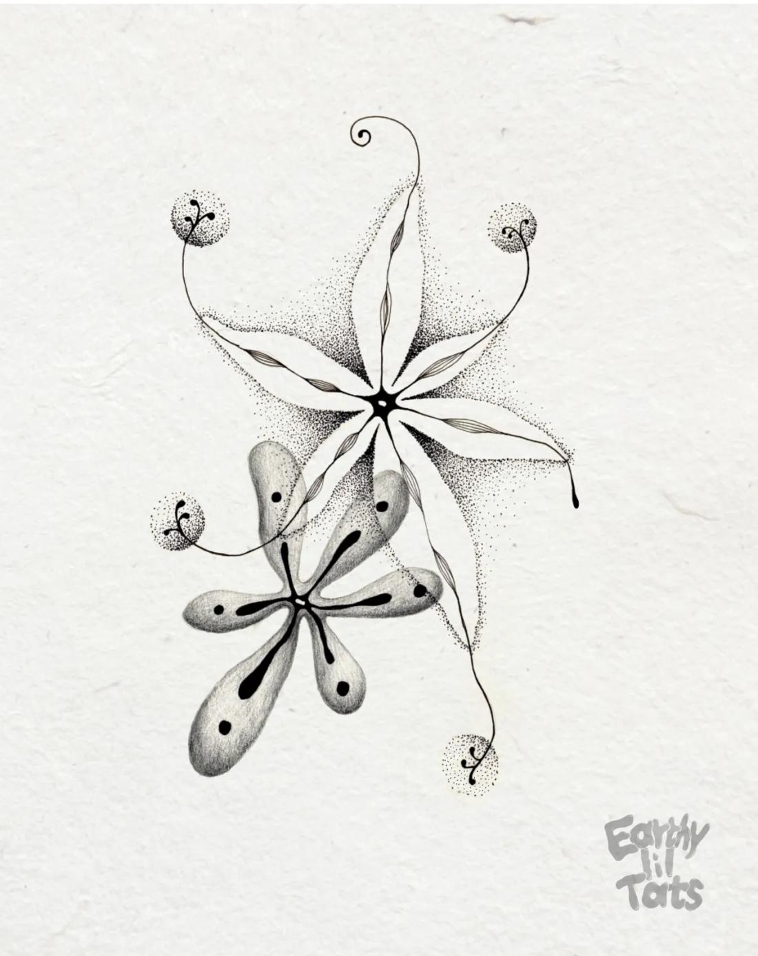 Flash design: Negative Space Flower