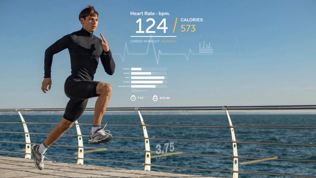 Person tracking fitness progress beyond body weight.