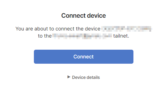 Tailscale authorize device