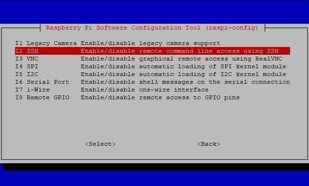 raspi-config SSH