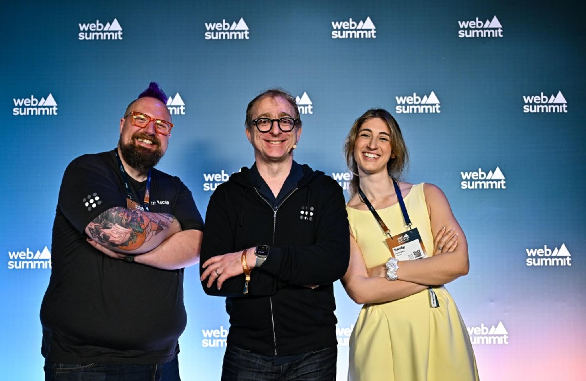 Will, Avery and Sandy posing at Web Summit