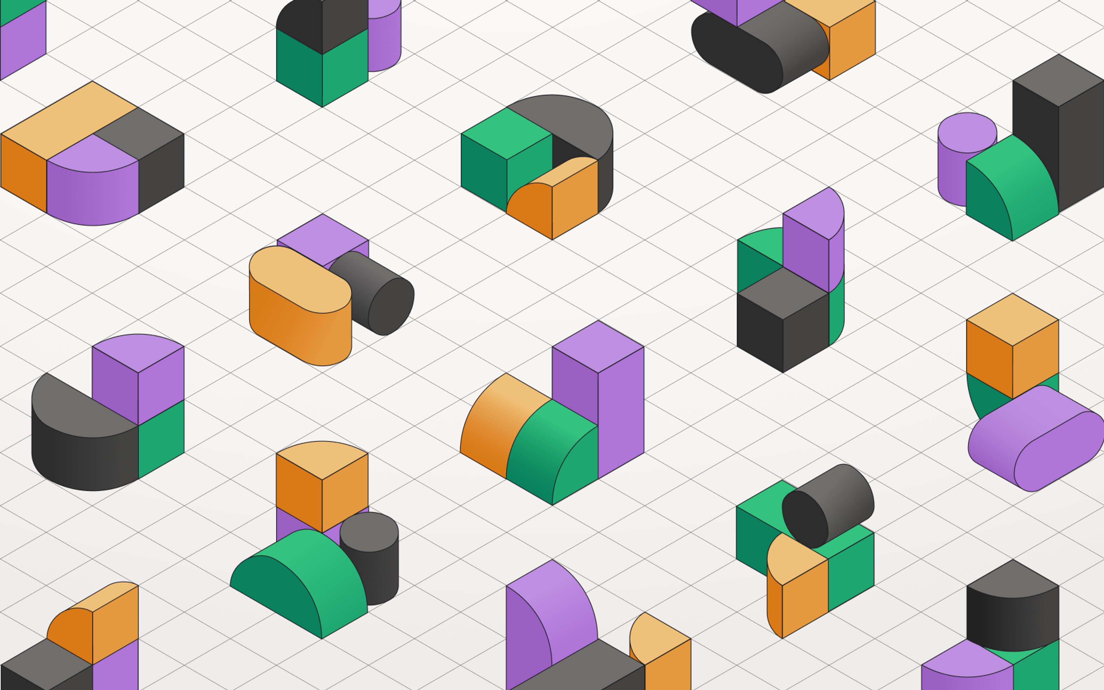 Blue, Black and Red geometric blocks.