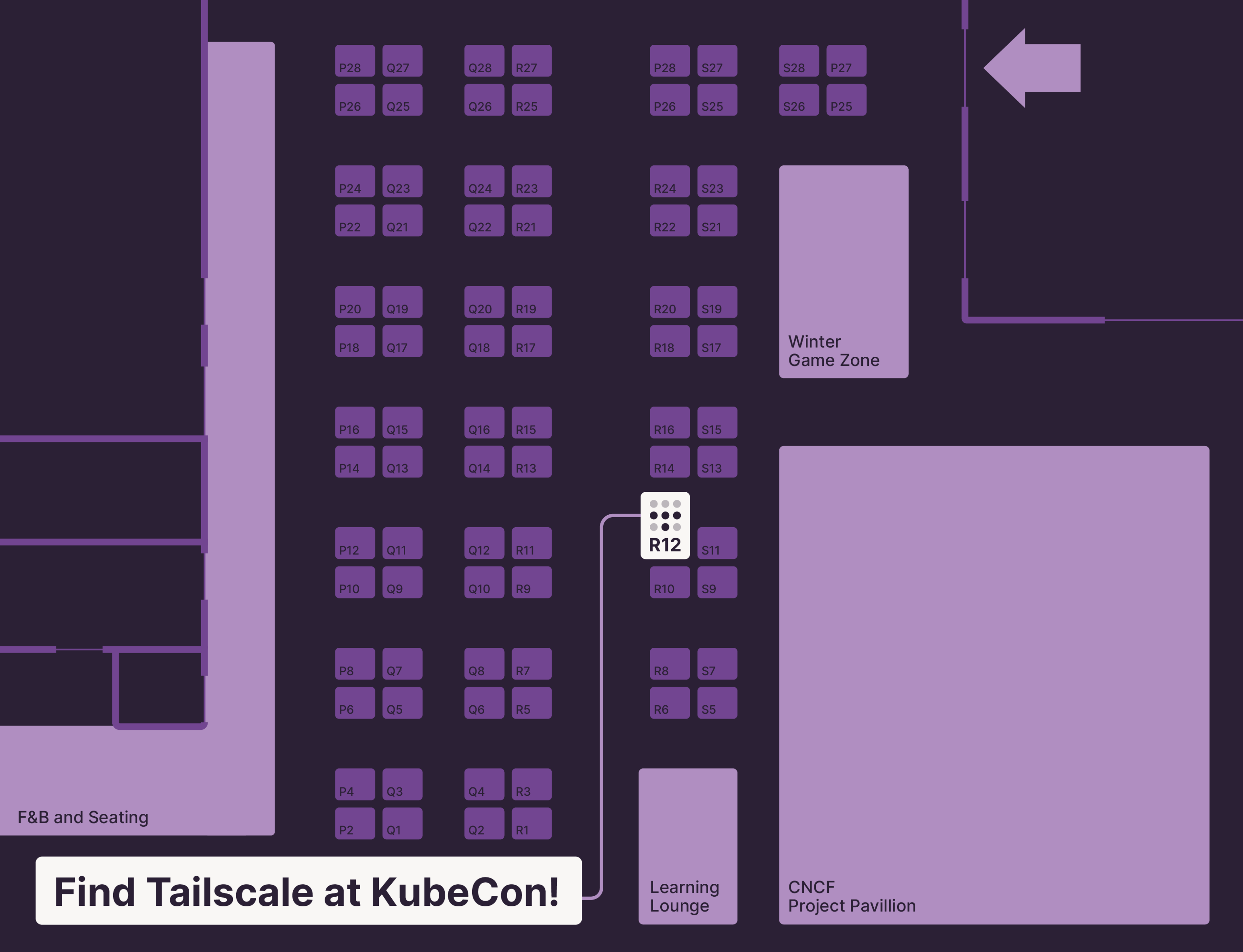 Image of our booth location at KubeCon