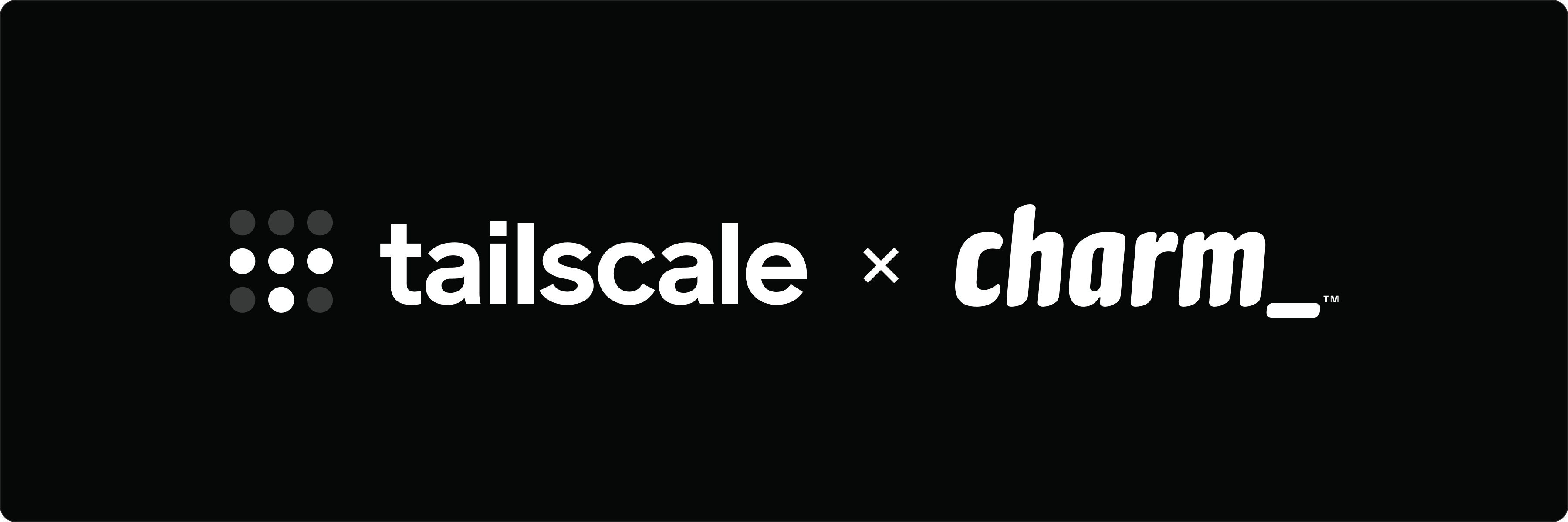 Logos for Tailscale and Charm