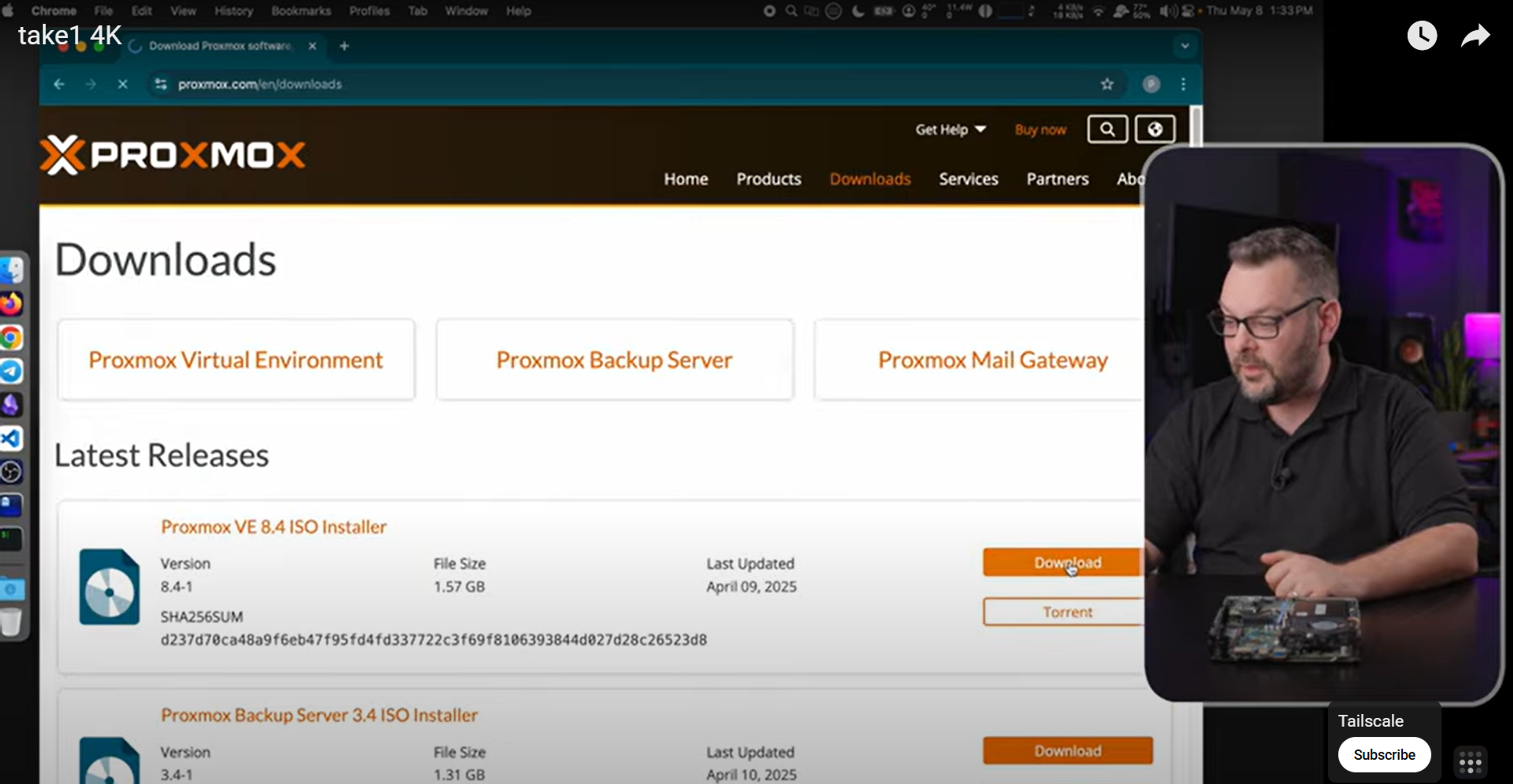 Proxmox download page