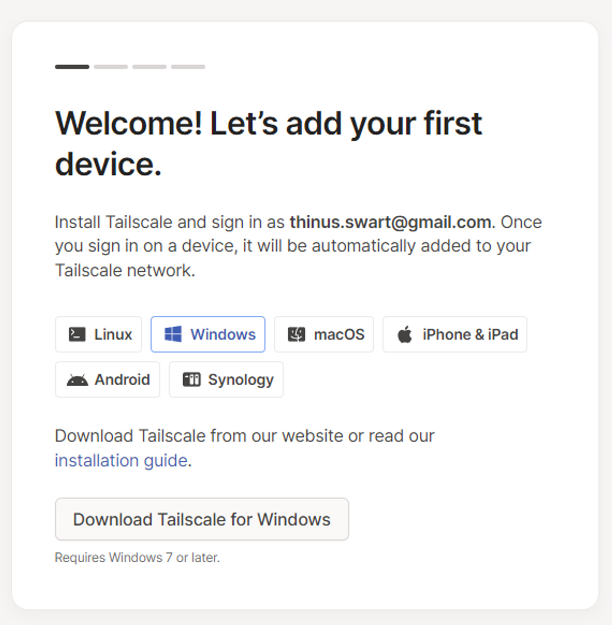 Install app on device