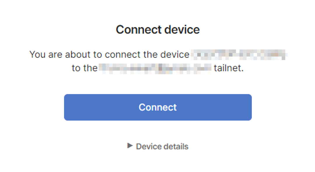 Tailscale authorize device