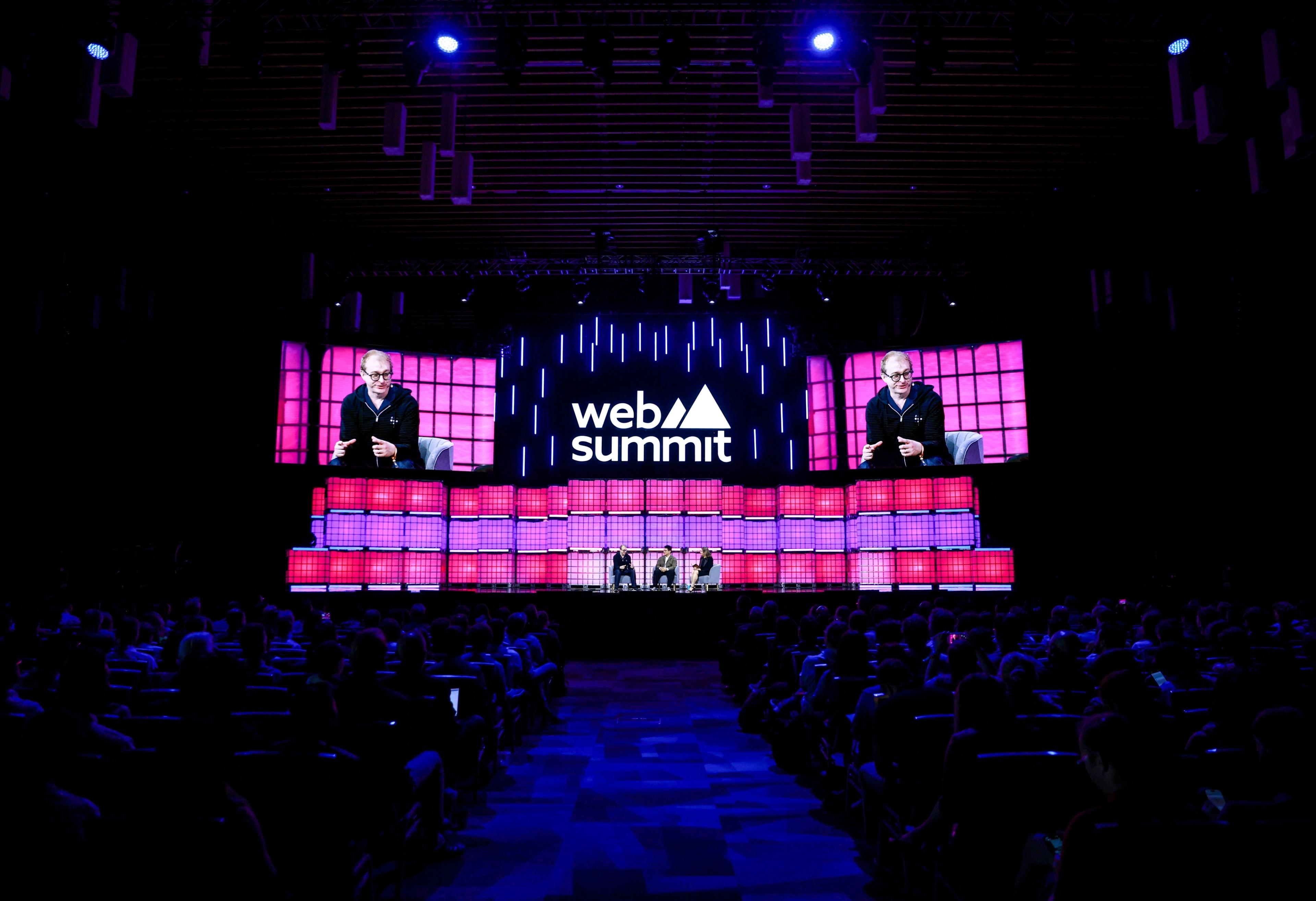 Avery on stage at Web Summit 2025