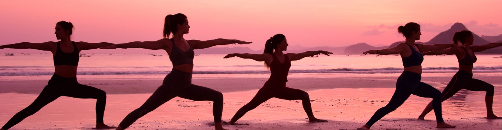 Beach yoga at sunset with Ola Ola Lombok