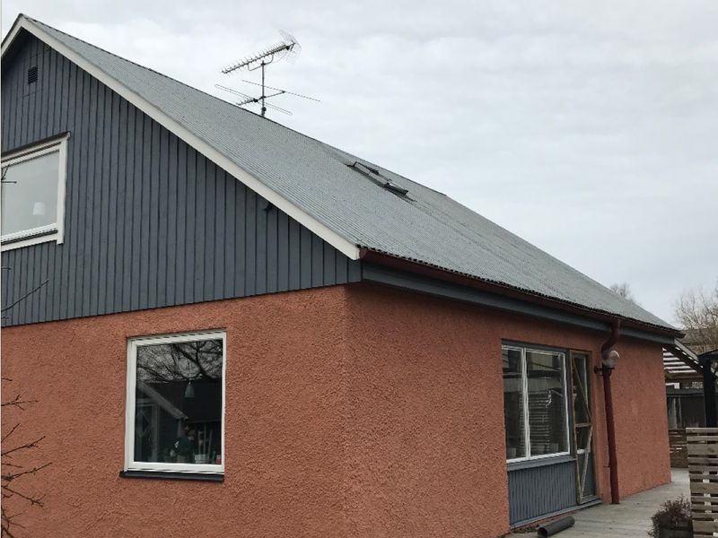 Takomläggning plåttak, Upplands Bro