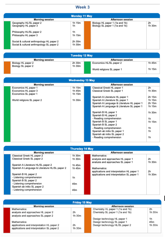 IB Exam Dates & Timetable 2026: All Subjects | All Exam Zones