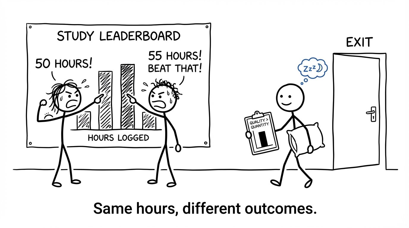 Same hours, different outcomes