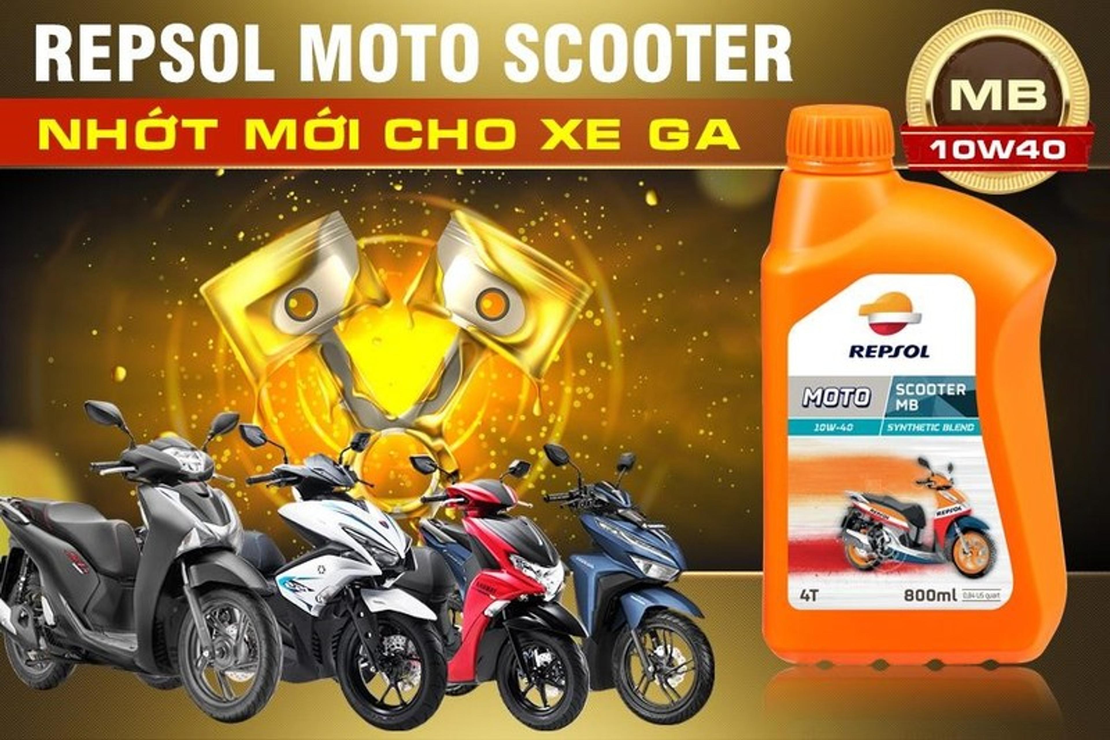 Dầu nhớt Repsol Moto Scooter MB 10W40 - Lựa chọn hàng đầu dành cho xe tay ga